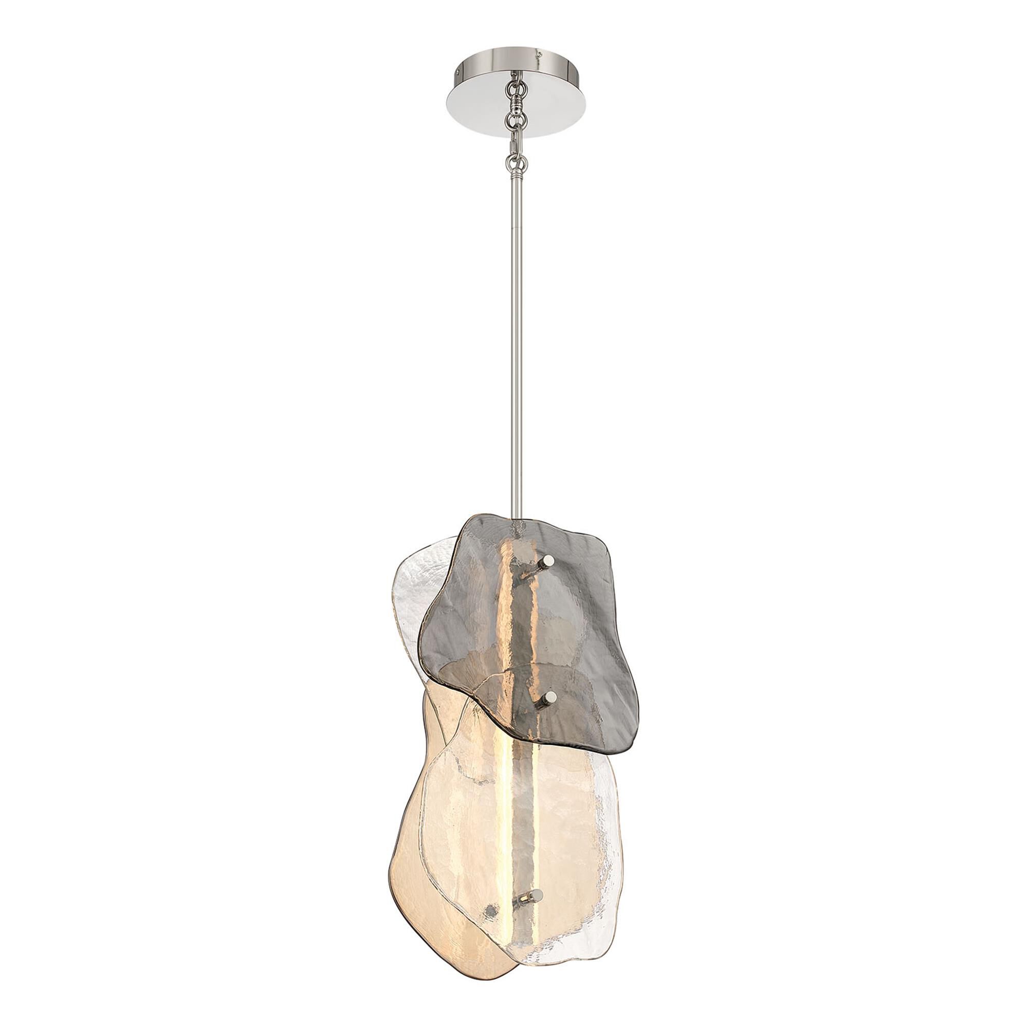 Shown in Polished Nickel finish and Mixed glass