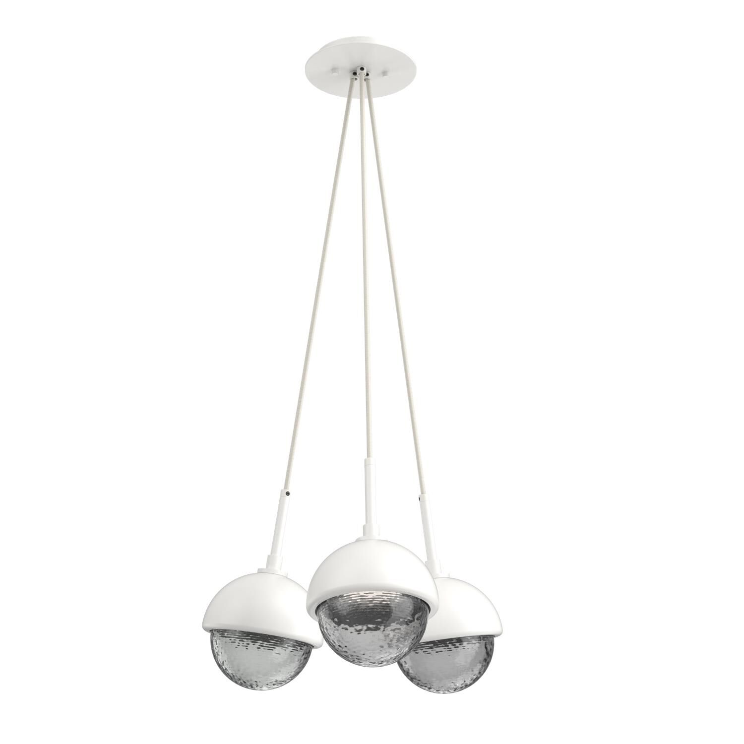Shown in Salt White finish and Smoke glass and Metal Shade Matching Finish accent