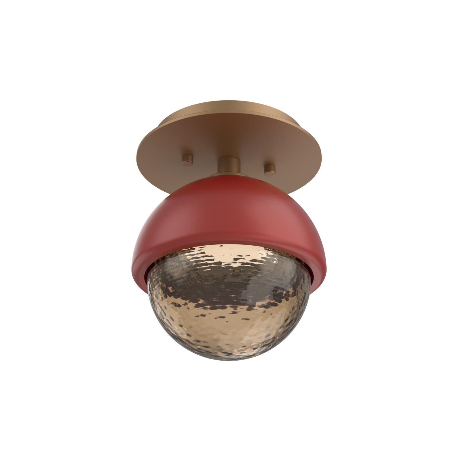 Shown in Novel Brass finish and Bronze glass and Cinnamon Red accent