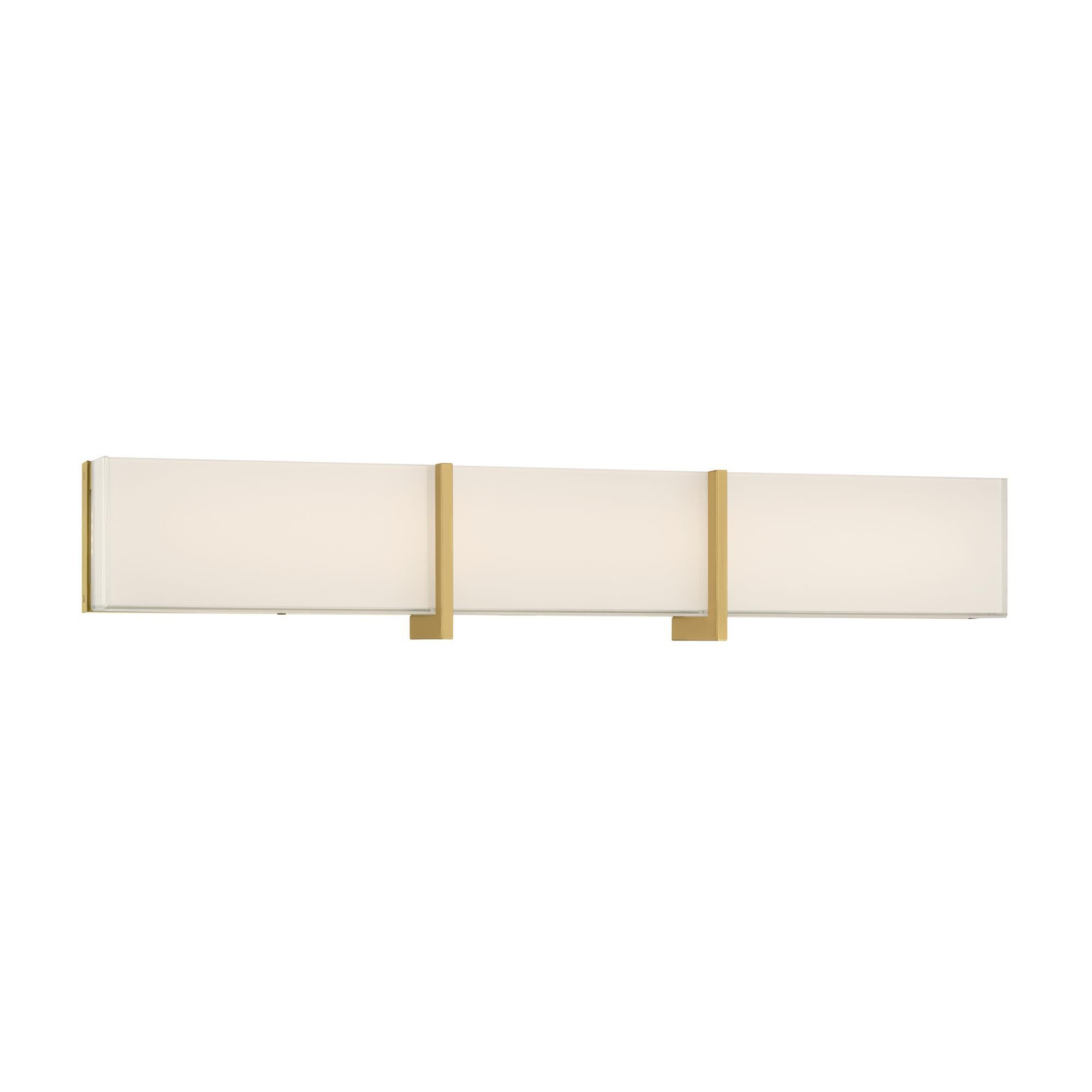 Shown in Legacy Brass finish and White glass