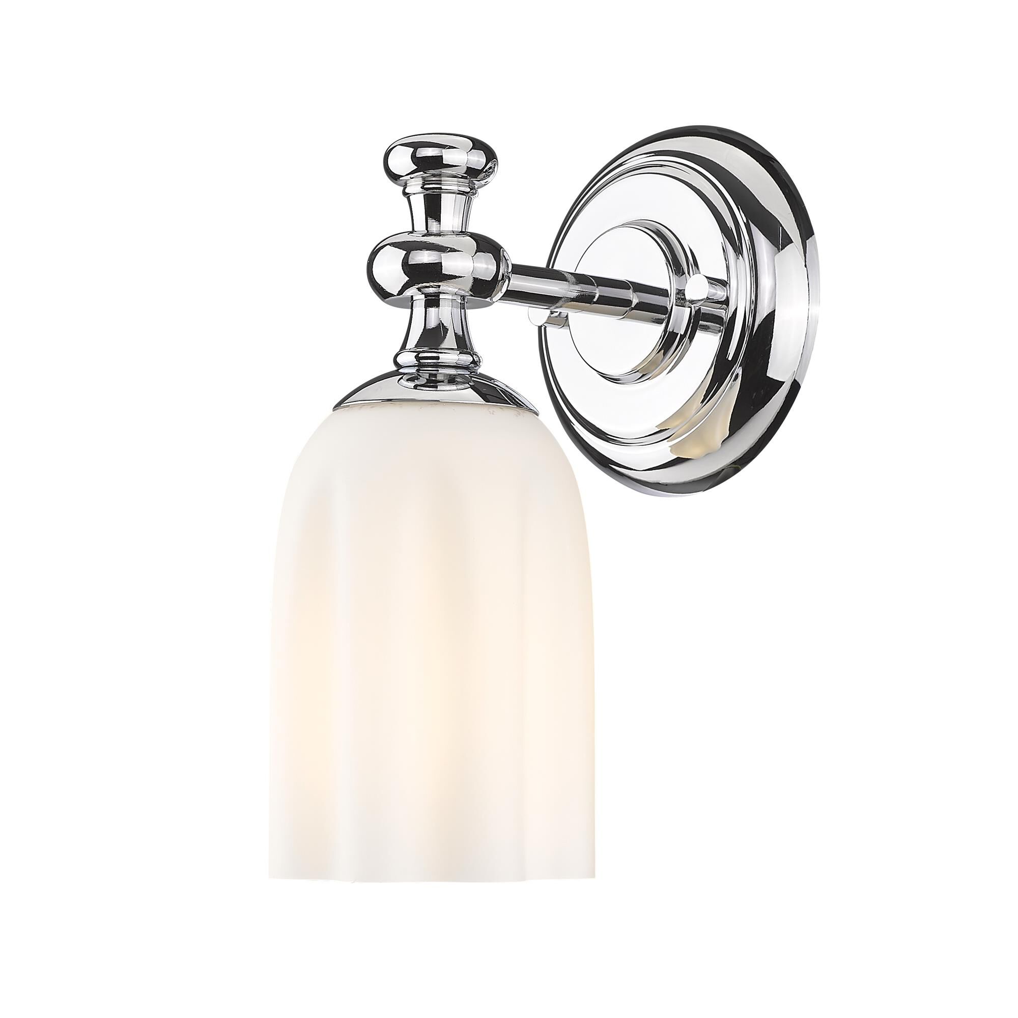 Shown in Chrome finish and Opal Etched glass and Opal Etched shade