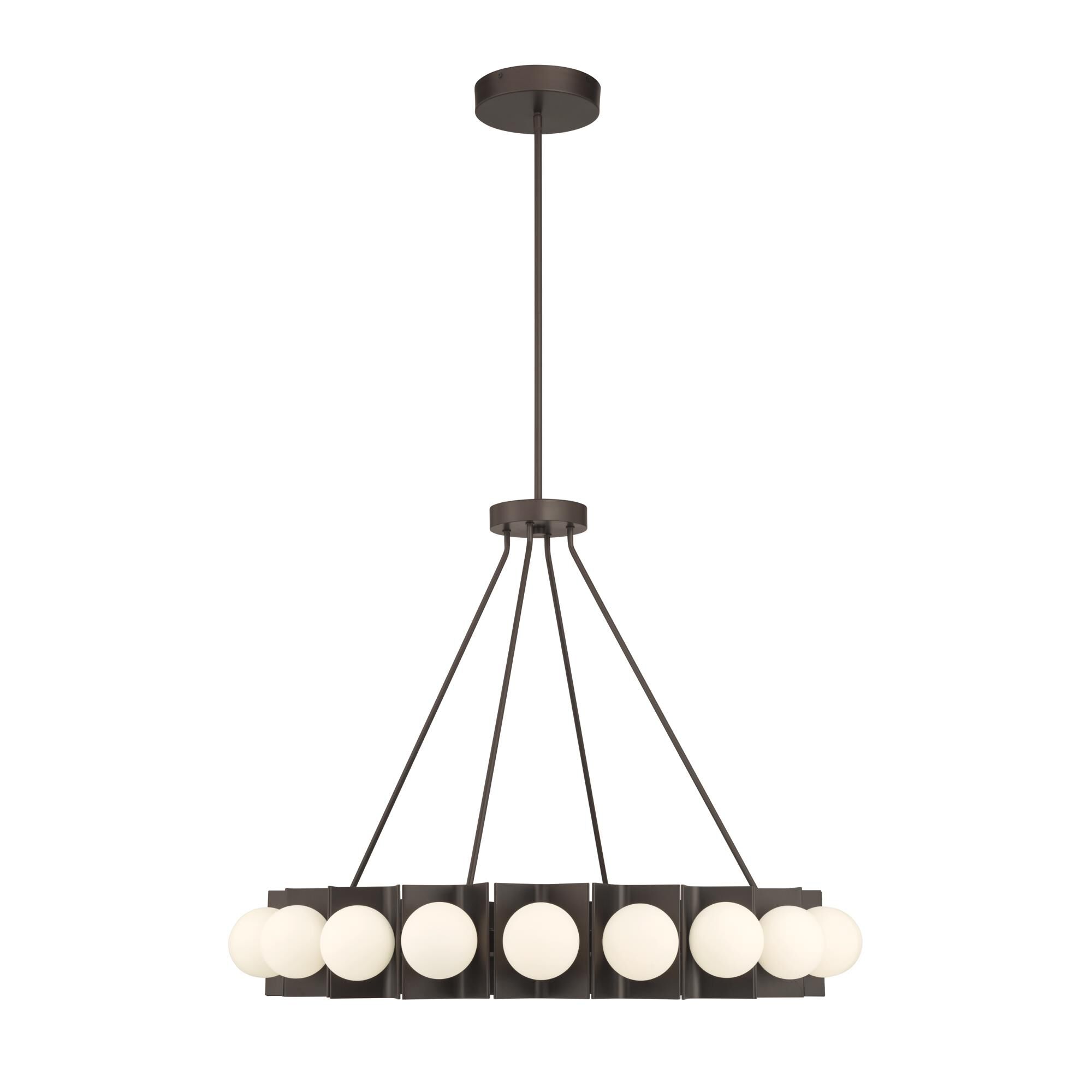 Shown in Dark Bronze finish and Etched Opal glass