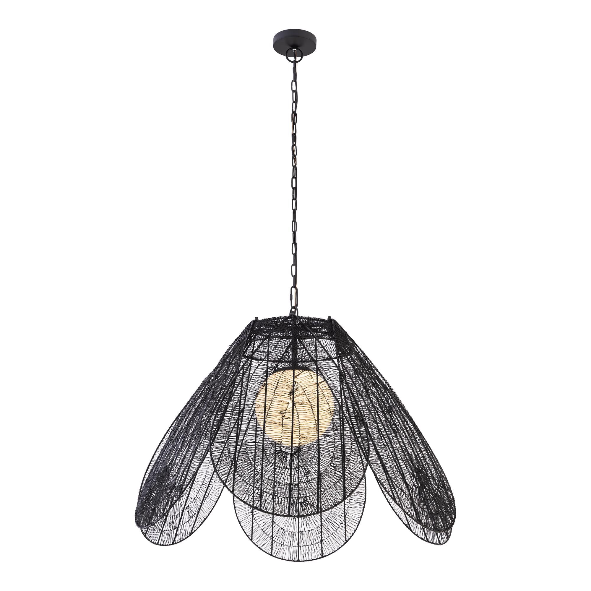 Shown in Dark Matte Black finish and Opal glass