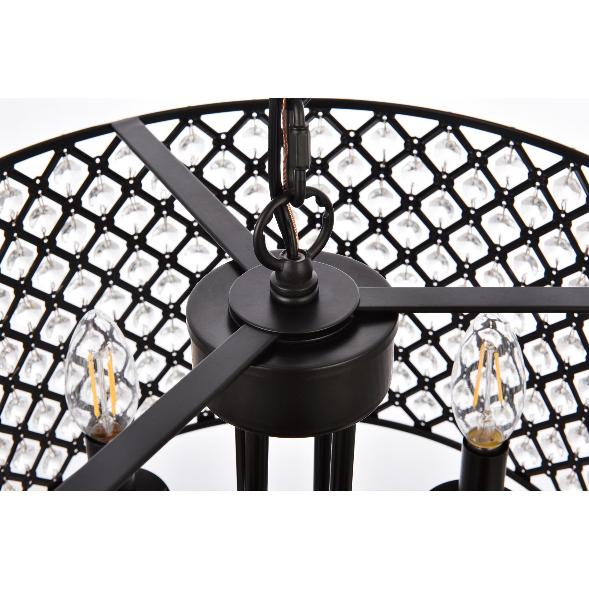 Shown in Black finish and Clear Royal Cut crystal