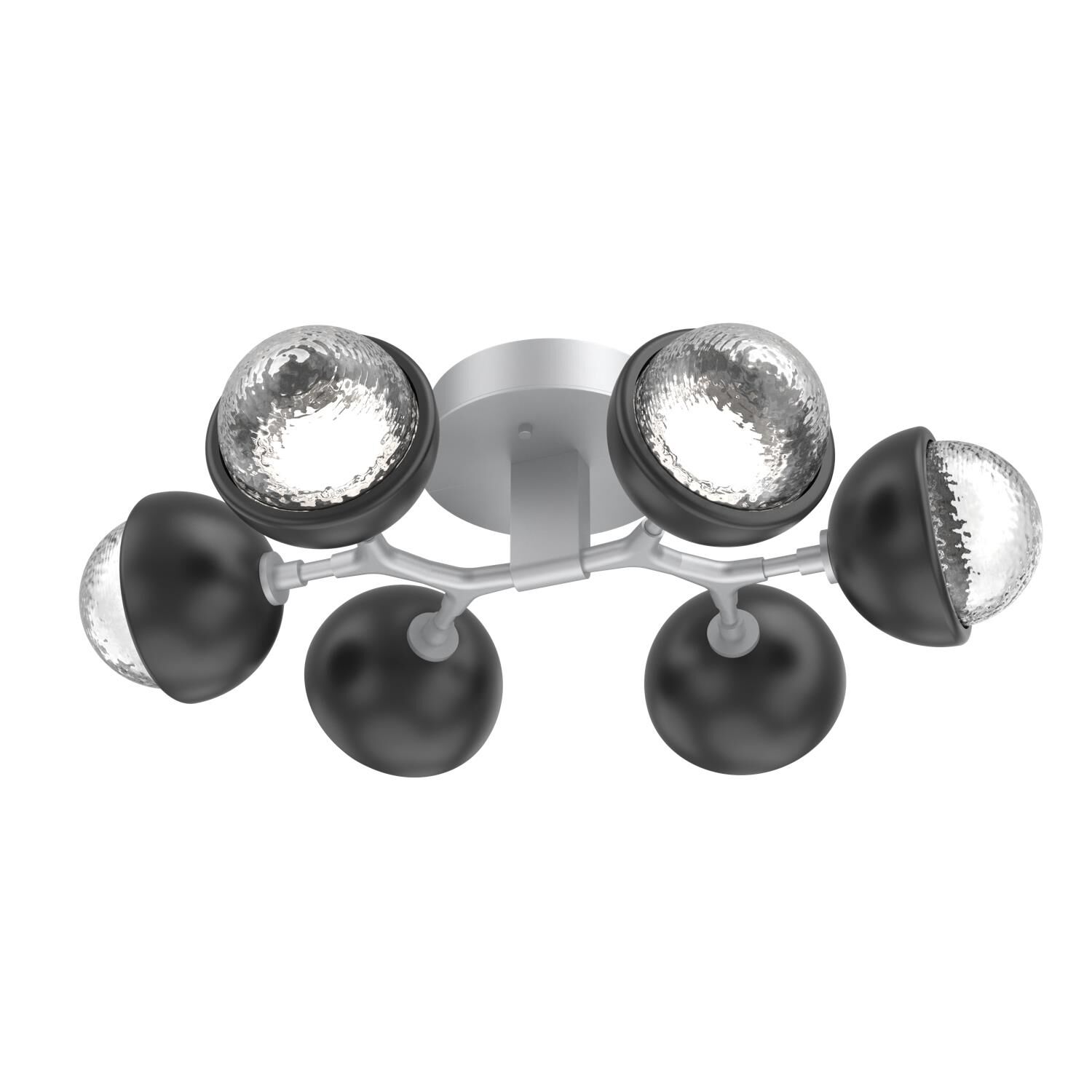 Shown in Classic Silver finish and Clear glass and Matte Black accent