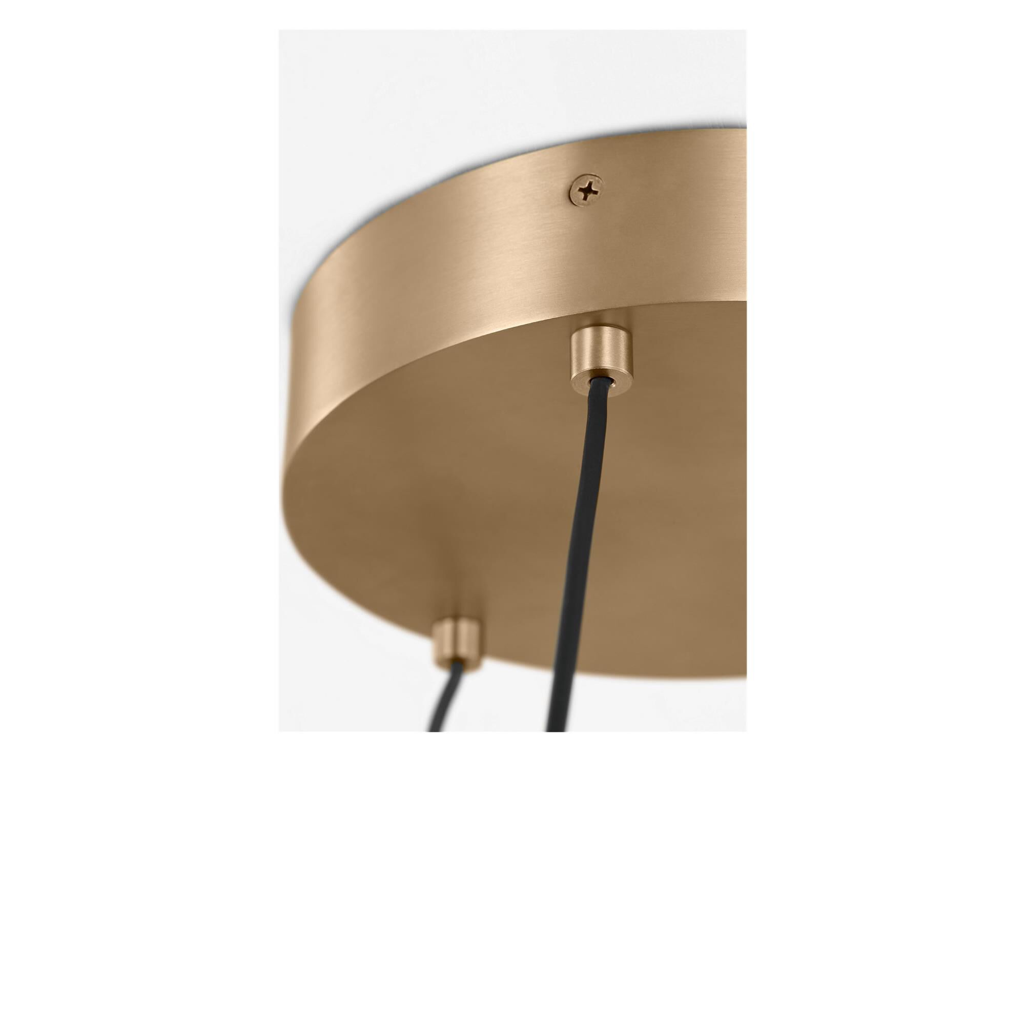 Shown in Satin Brass finish and Silicone Diffuser shade