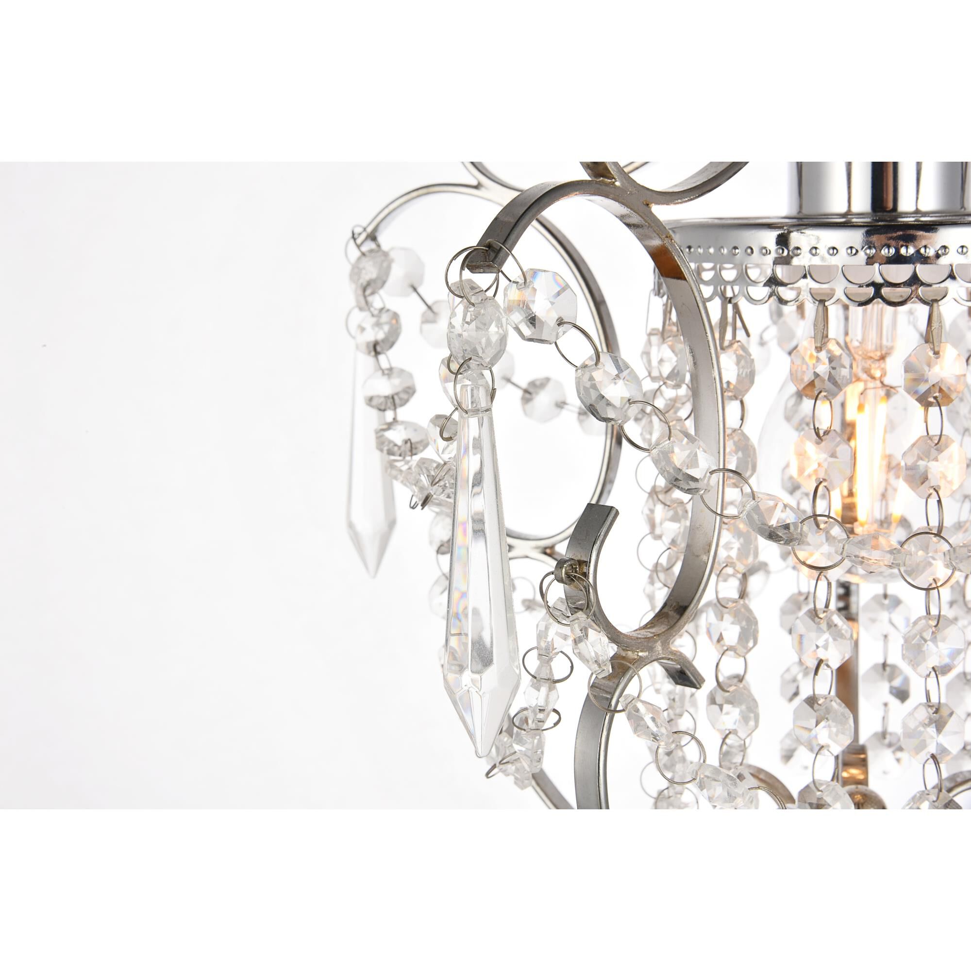 Shown in Chrome finish and Clear Royal Cut crystal