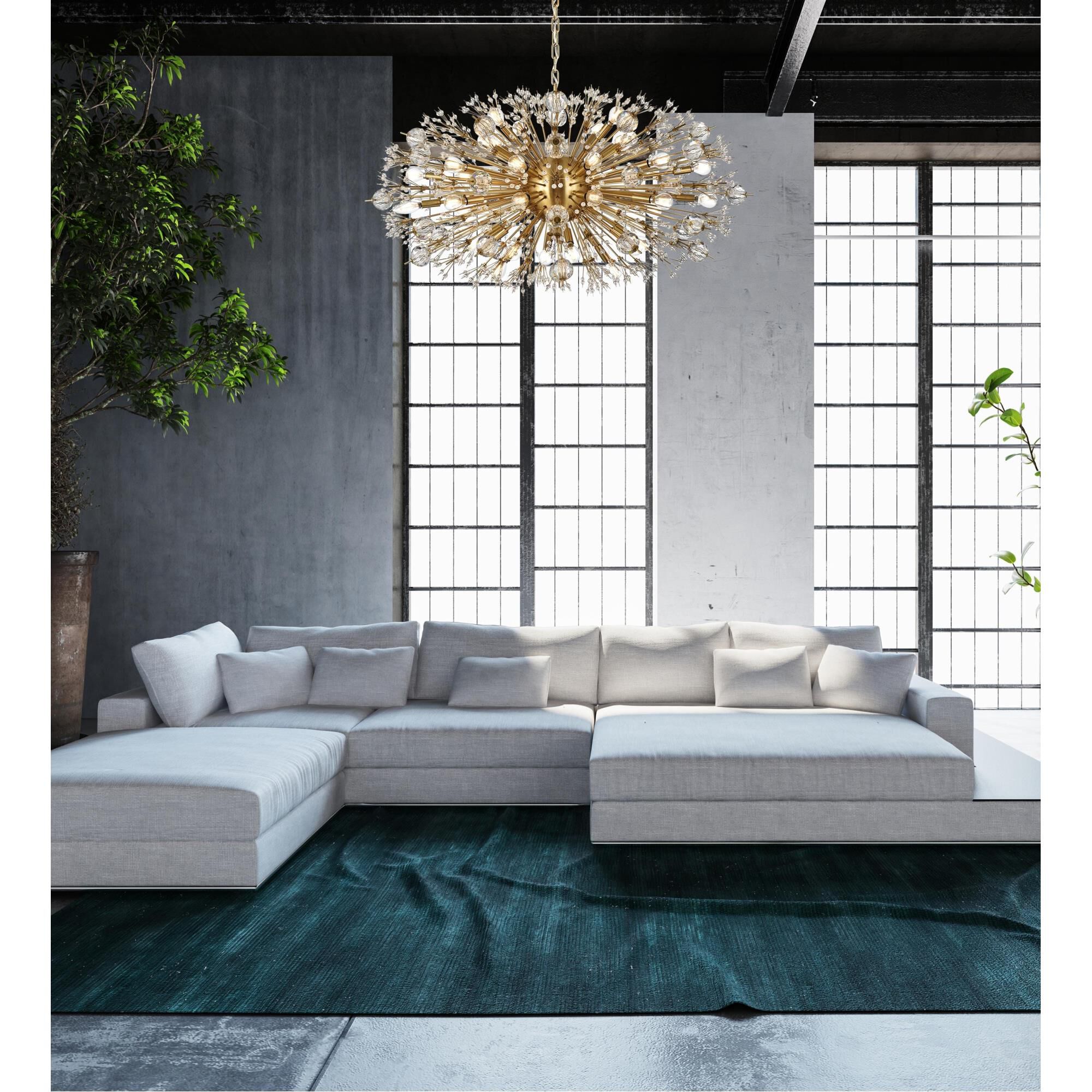 Shown in Gold finish and Royal Cut crystal