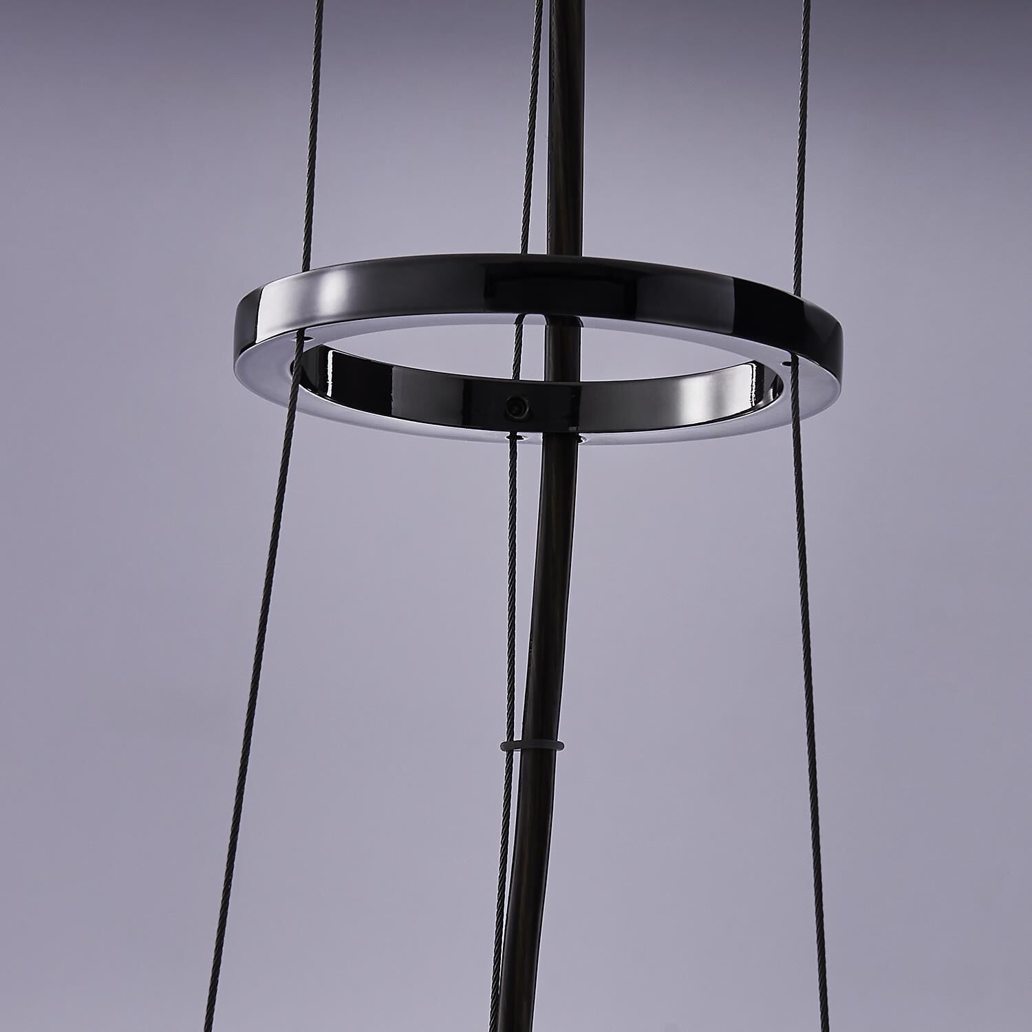 Shown in Black Nickel finish and Smoked Firenze crystal