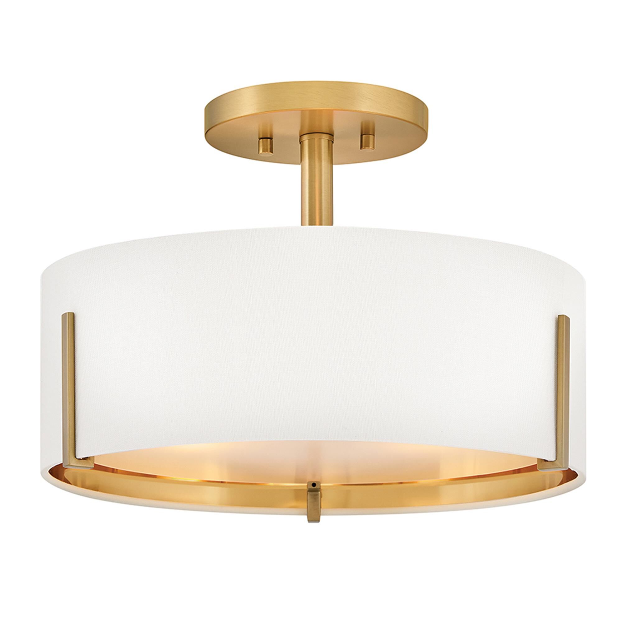 Halle 14 Inch 3 Light Semi Flush Mount,