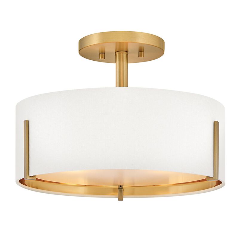 Halle 14 Inch 3 Light Semi Flush Mount by Hinkley