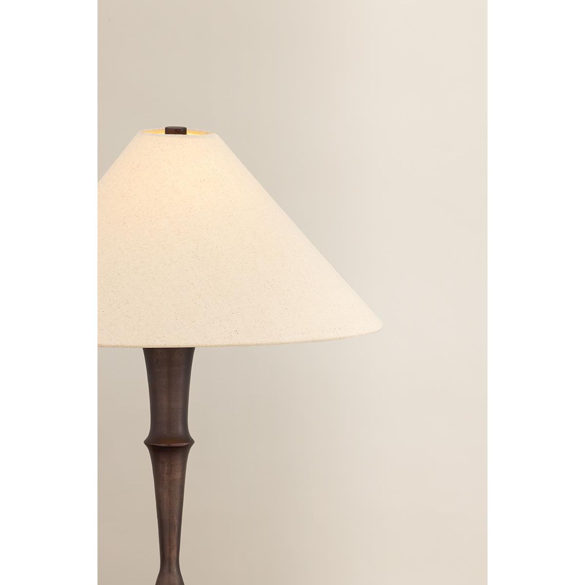 Shown in Bronze finish and Textured Cream shade