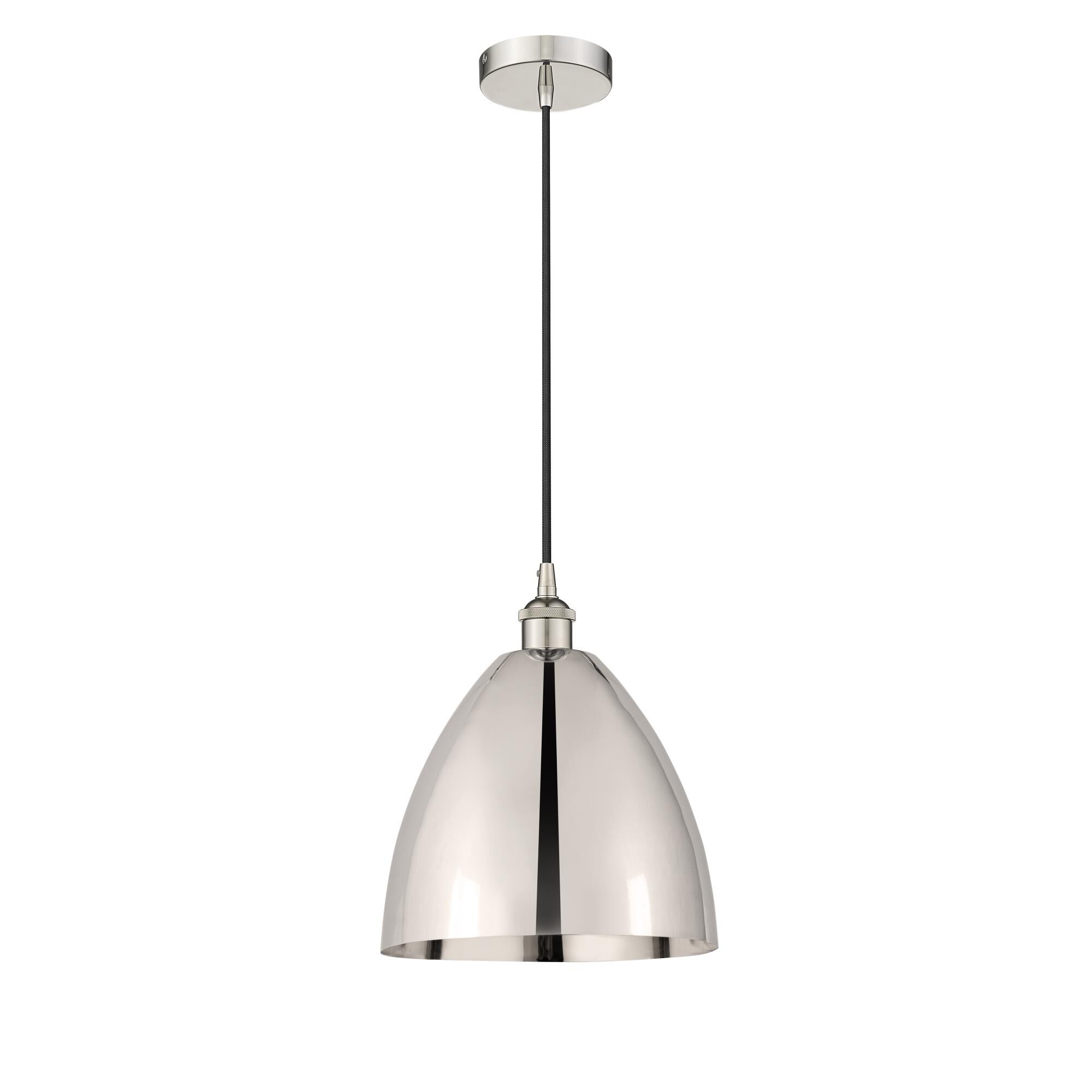 Shown in Polished Nickel finish and Polished Nickel Edison Dome shade