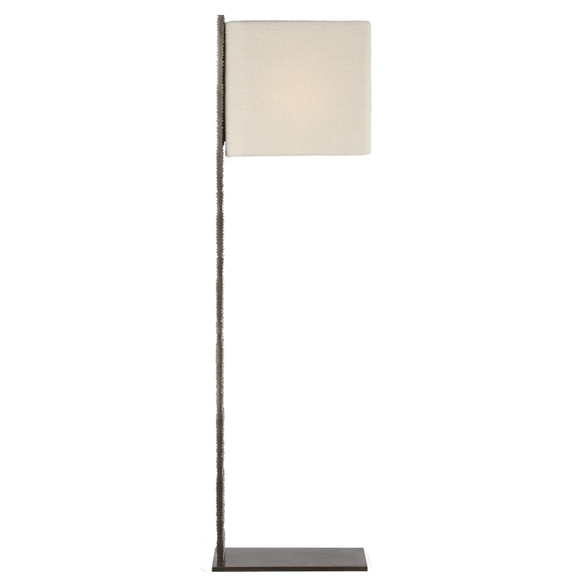 Shown in Ridged Graphite finish and Boucle Rectangle shade