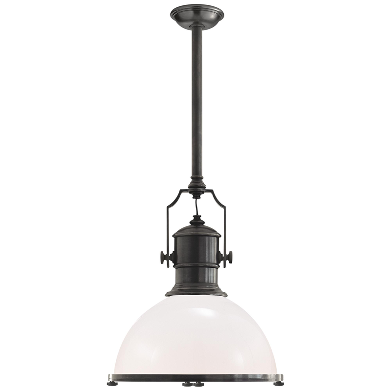 Visual Comfort Signature Collection Chapman & Myers Country Industrial 19 Inch Large Pendant