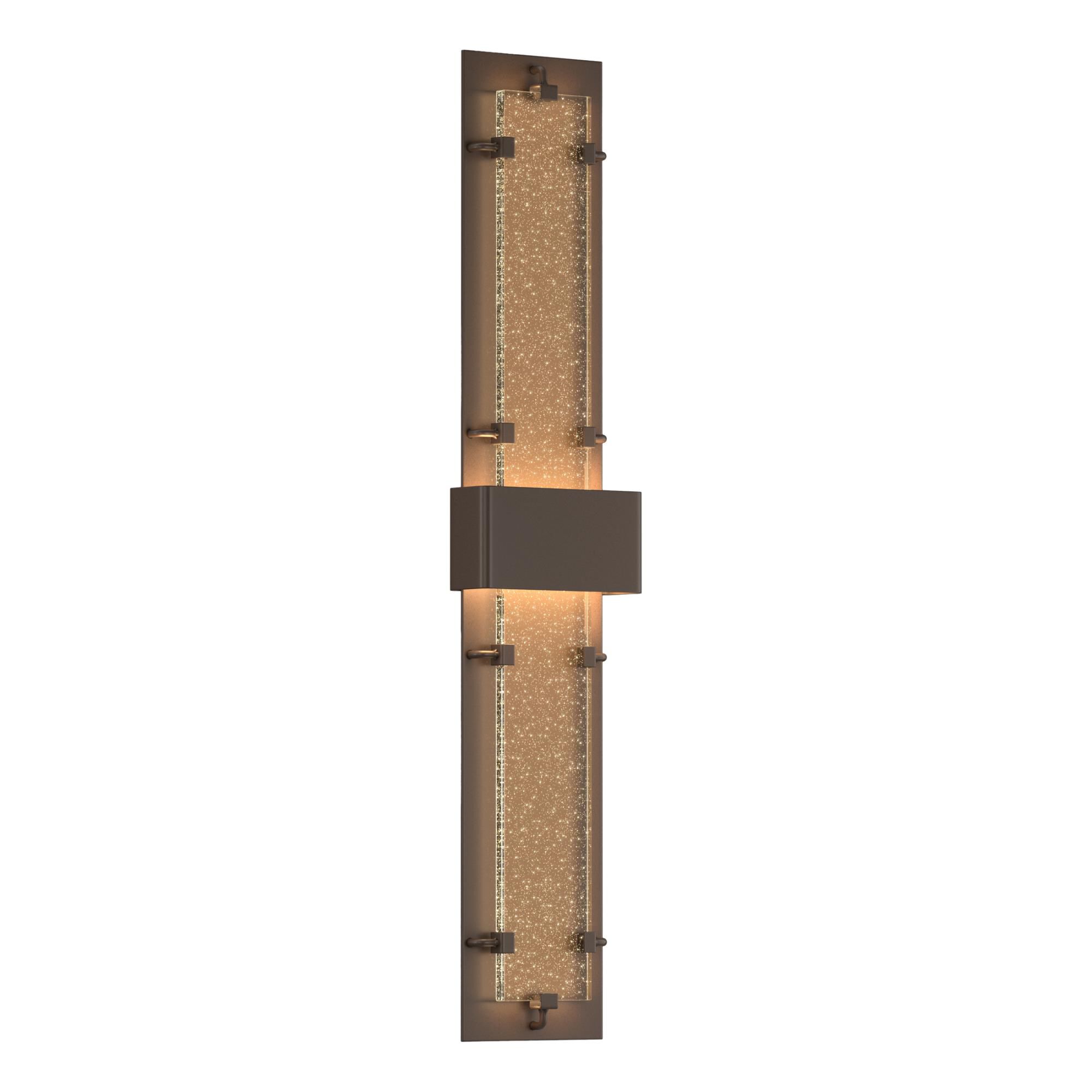 Shown in Coastal Bronze finish and Seeded Clear glass