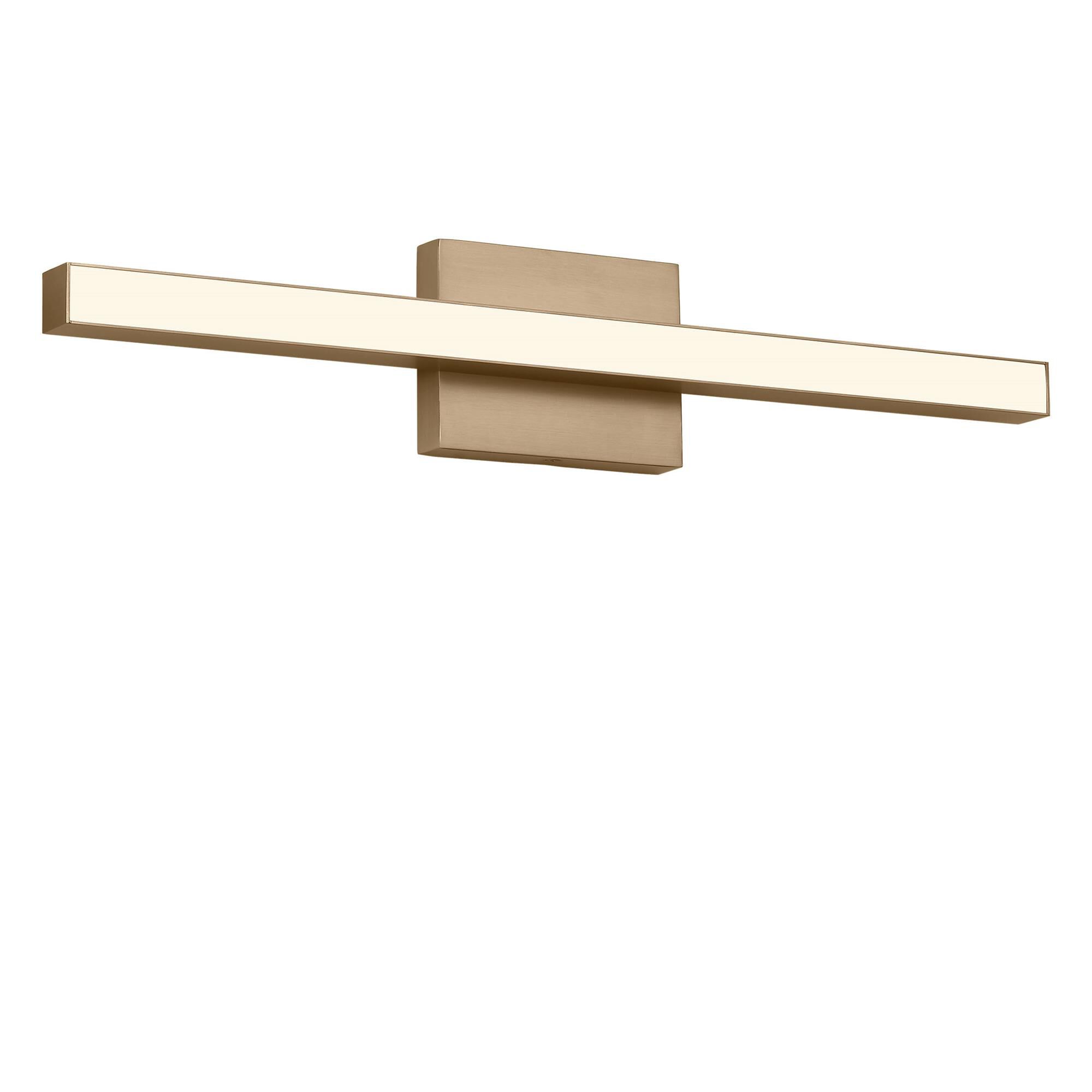 Shown in Satin Brass finish and White Polycarbonate shade