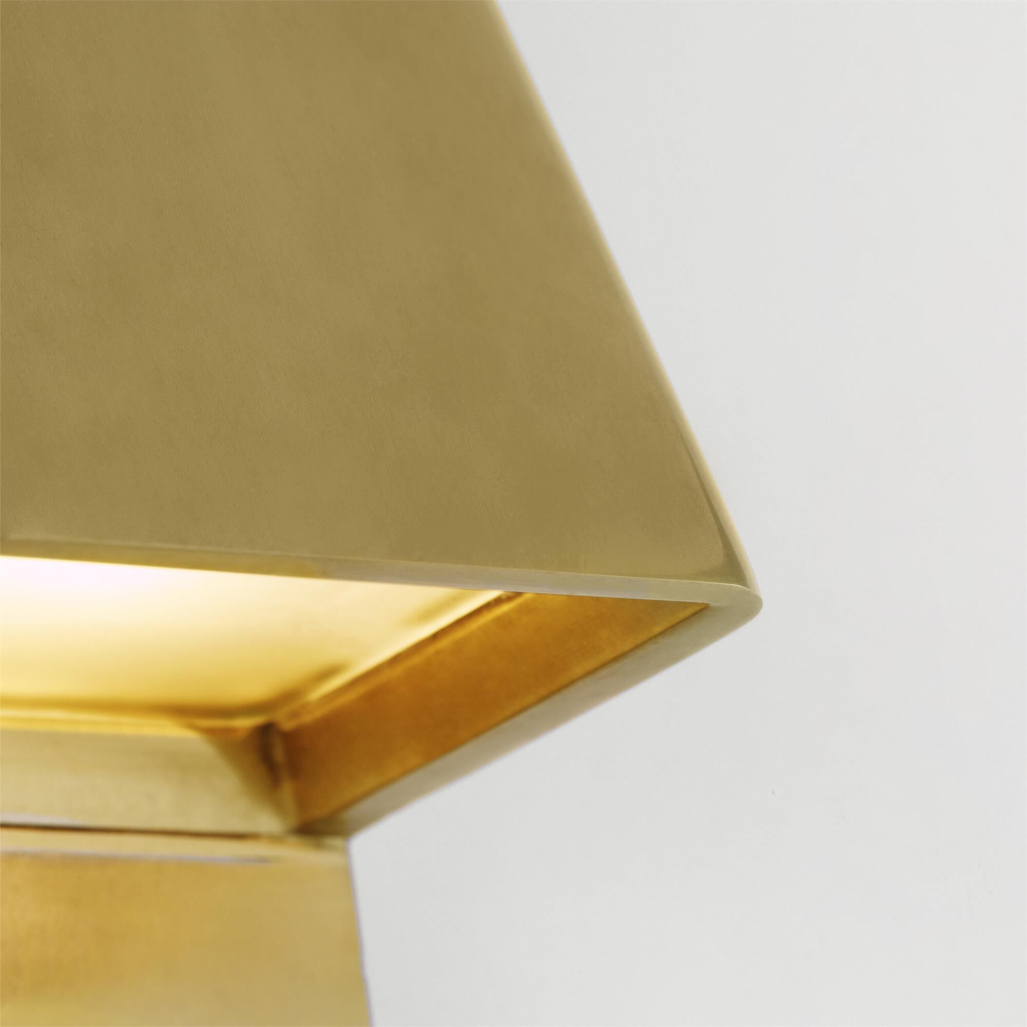Shown in Hand-Rubbed Antique Brass finish and Brass shade