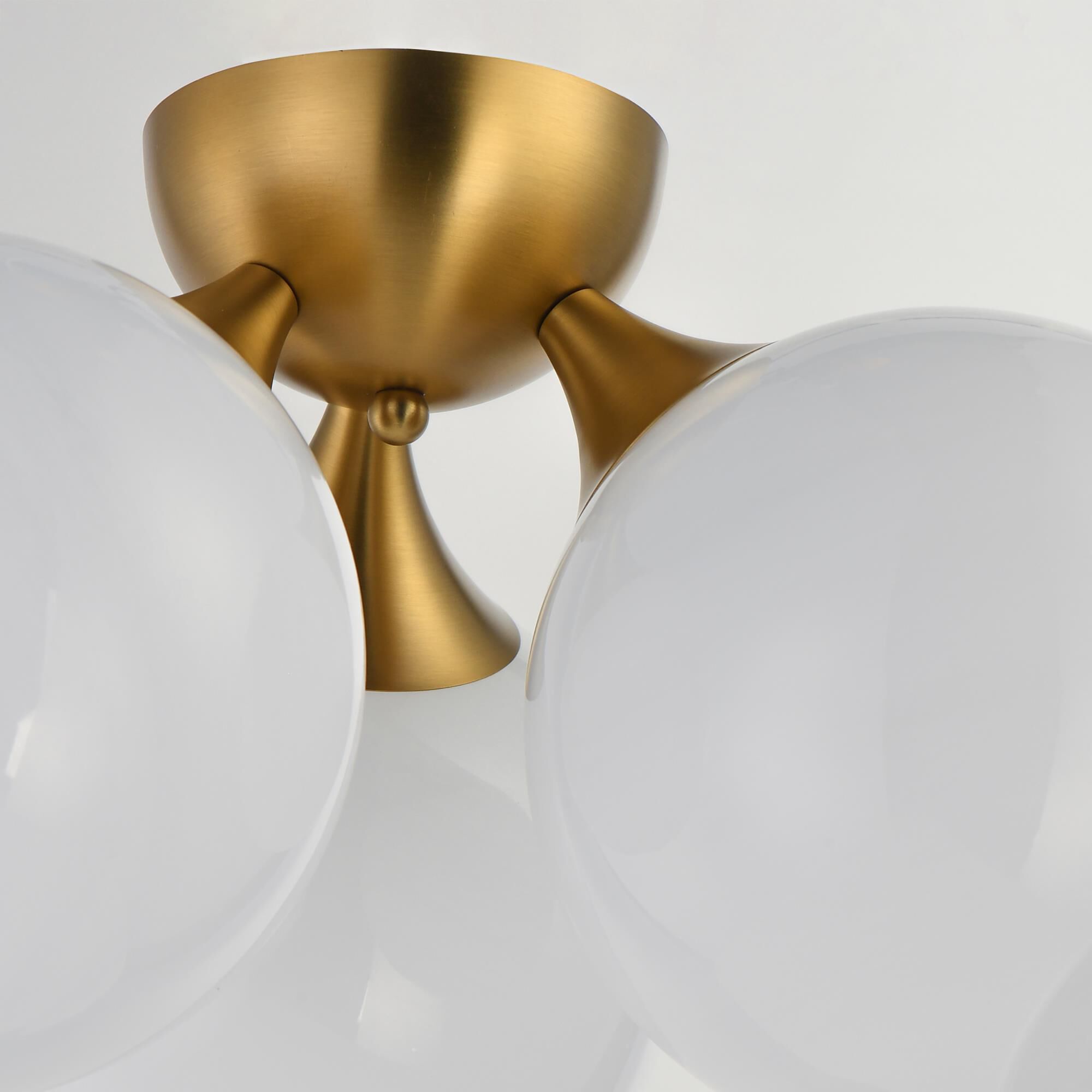 Shown in Natural Aged Brass finish and Marble glass