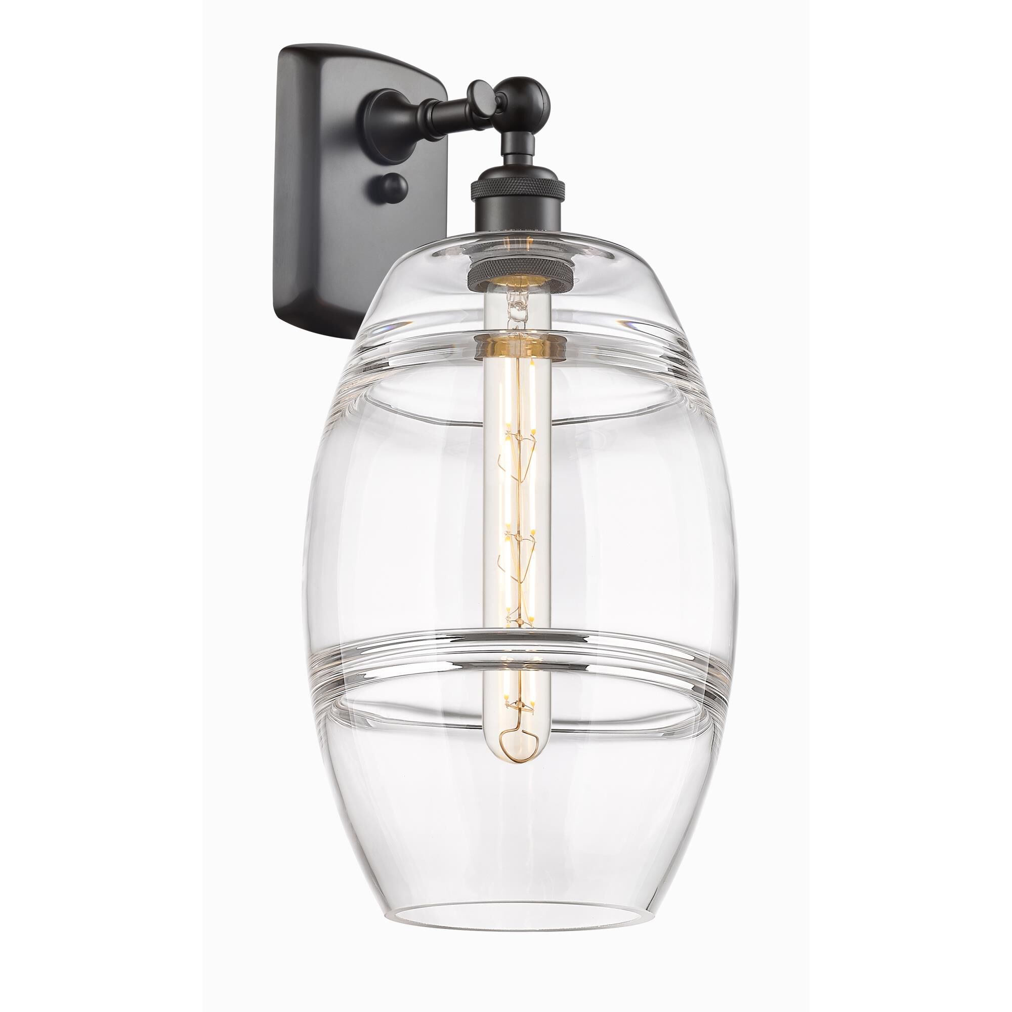 Shown in Oil Rubbed Bronze finish and Clear glass