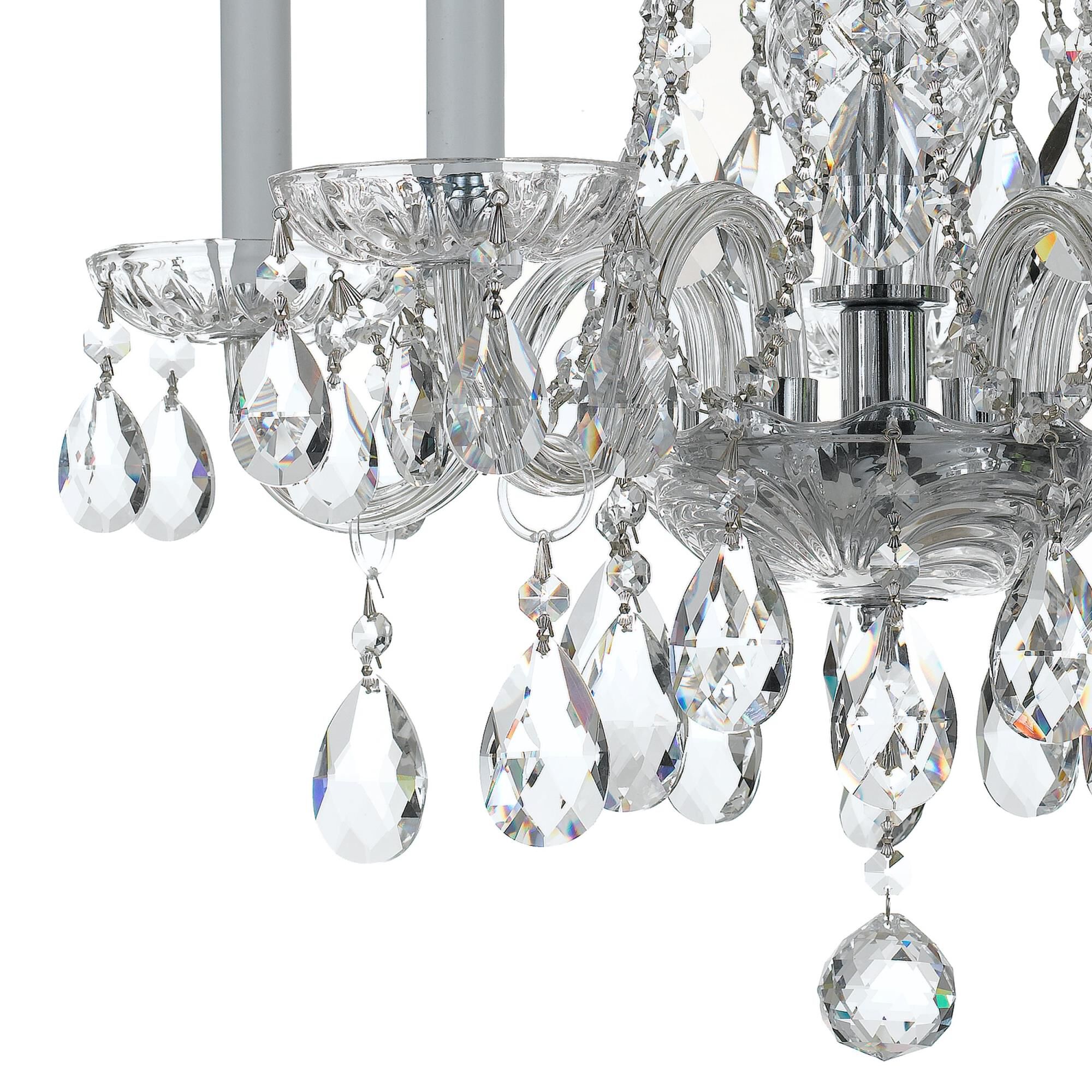 Traditional Crystal 18 Inch 5 Light Mini Chandelier by Crystorama