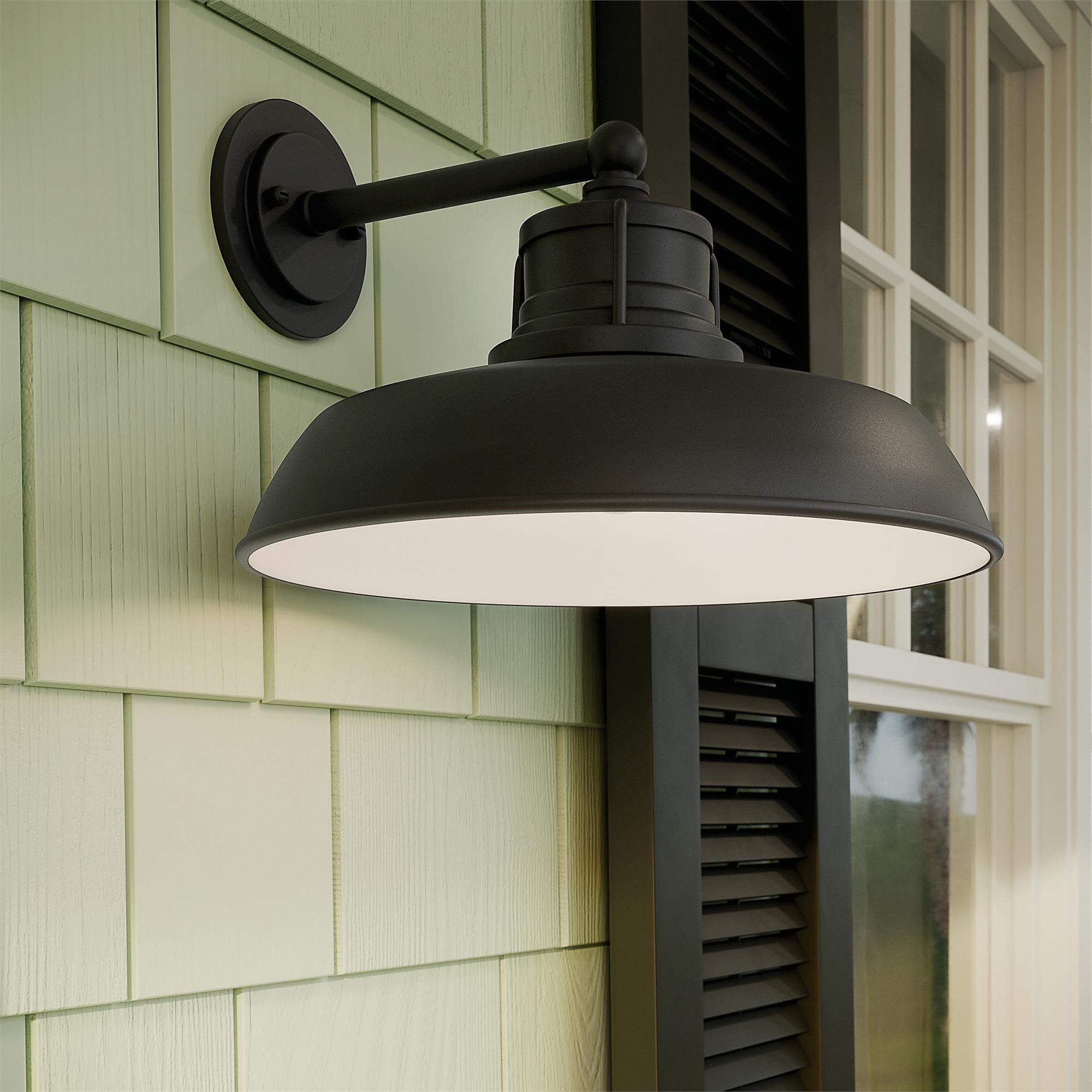 Shown in Textured Black finish and Metal shade
