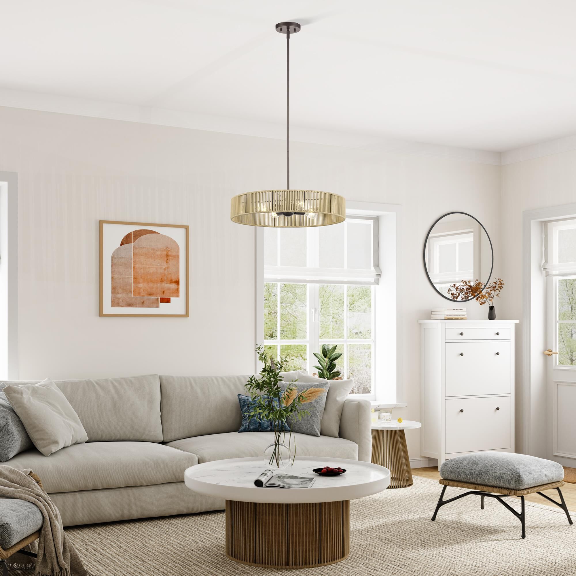 Goldiemesh 22 Inch Large Pendant by Livex Lighting