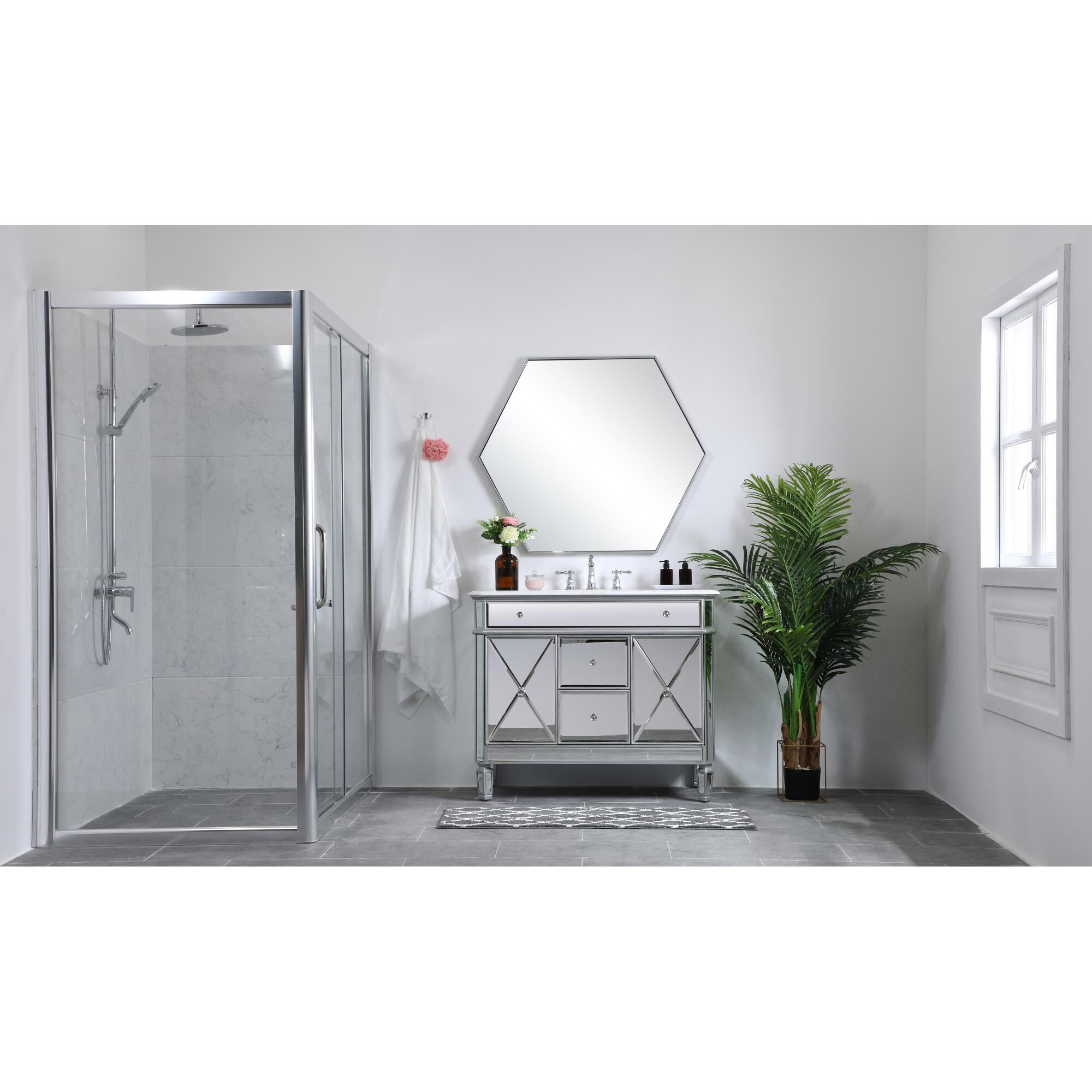 Shown in Antique Silver finish