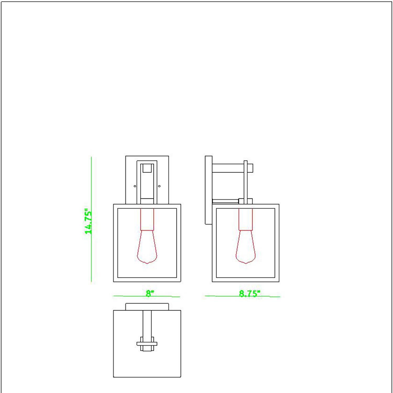 Designers Fountain Preston 14 Inch Tall Outdoor Wall Light