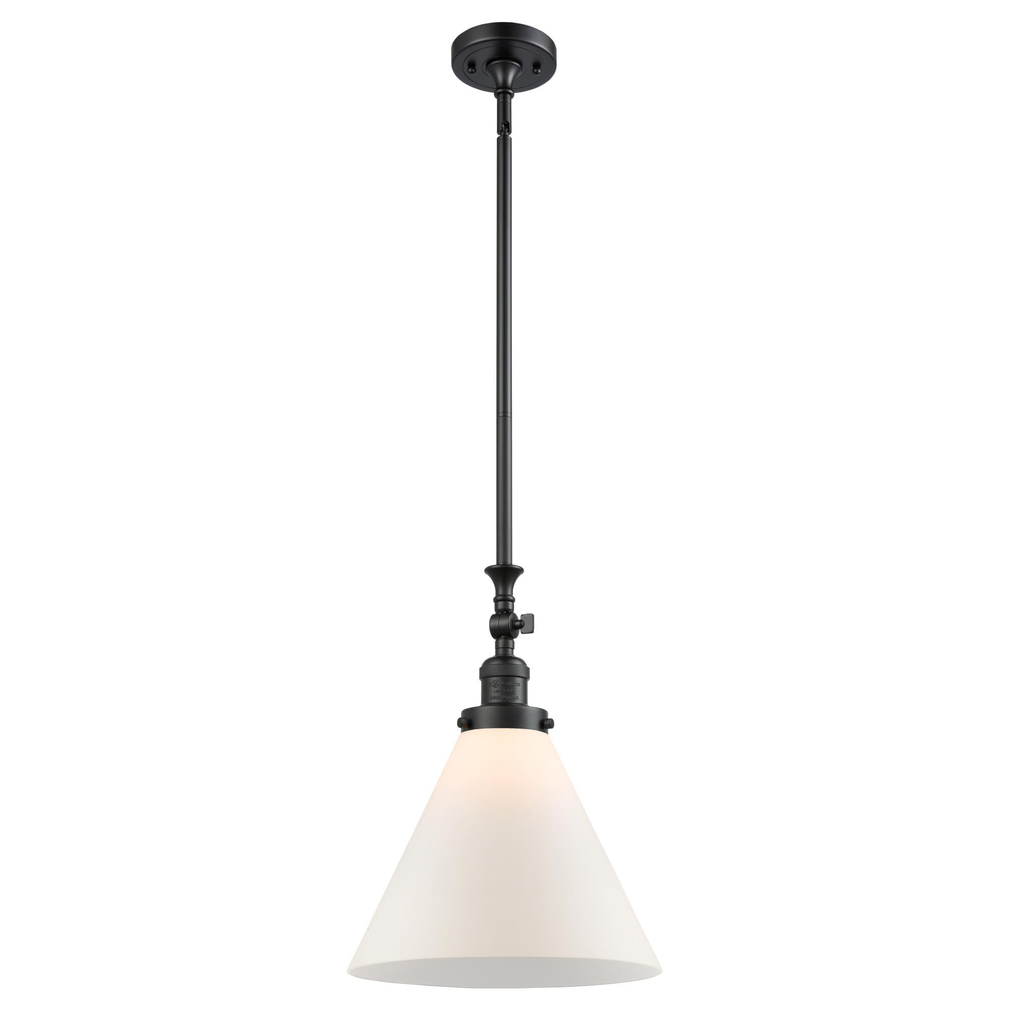 Shown in Matte Black finish and Frosted glass