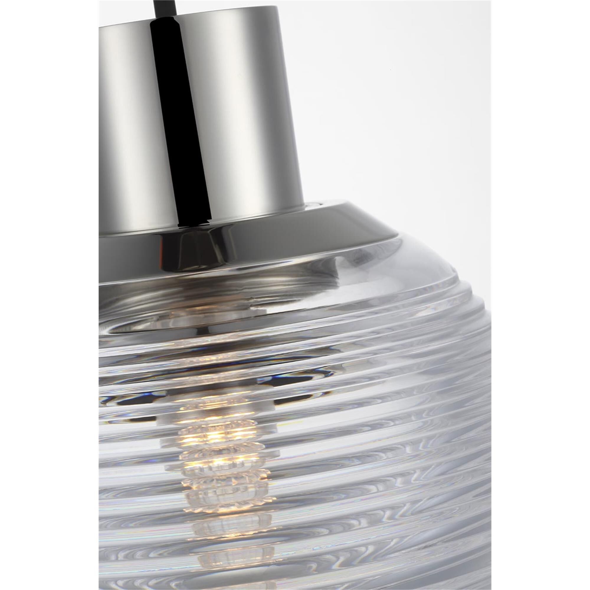 Shown in Polished Nickel finish and Clear crystal