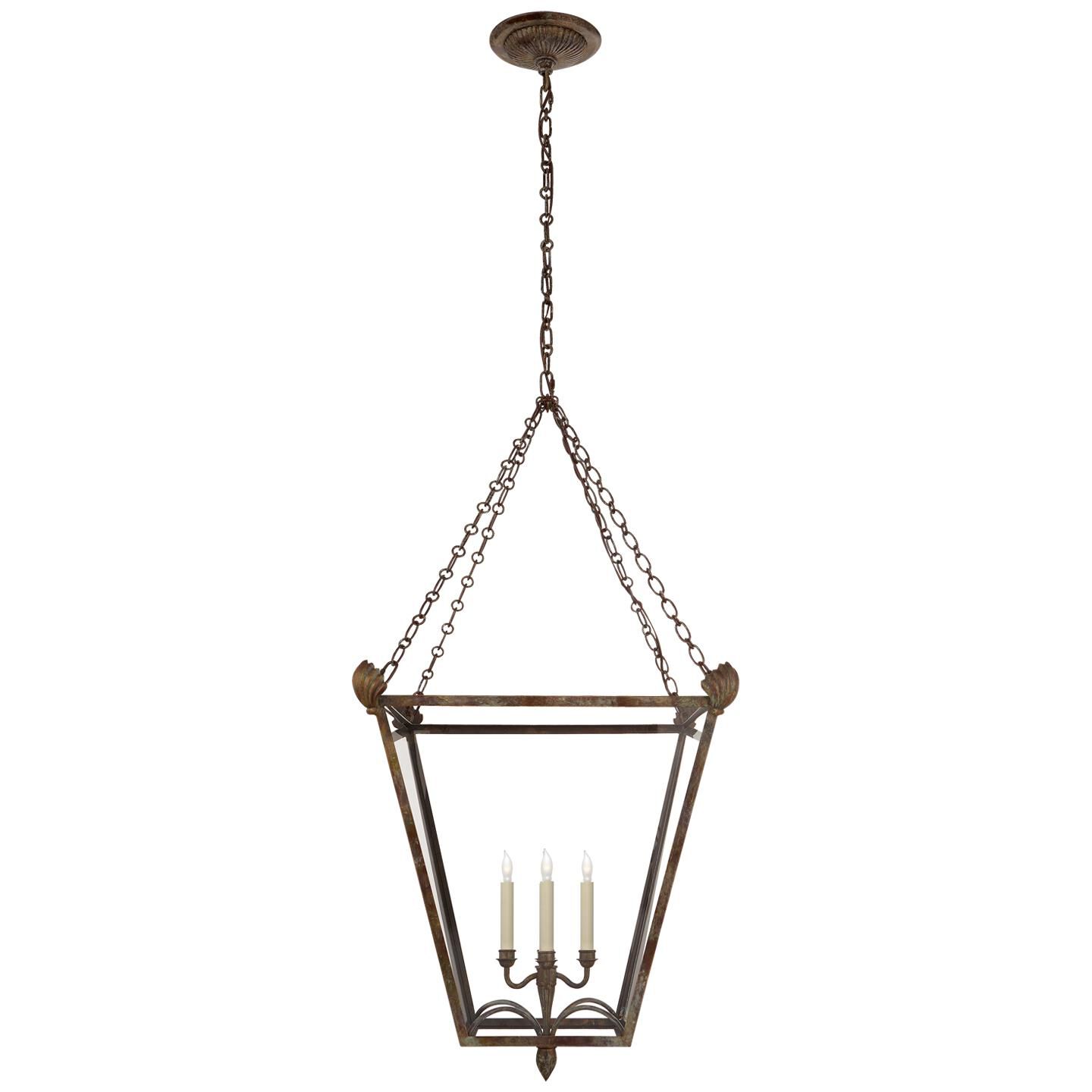 Shown in Weathered Verdigris finish and Clear glass 