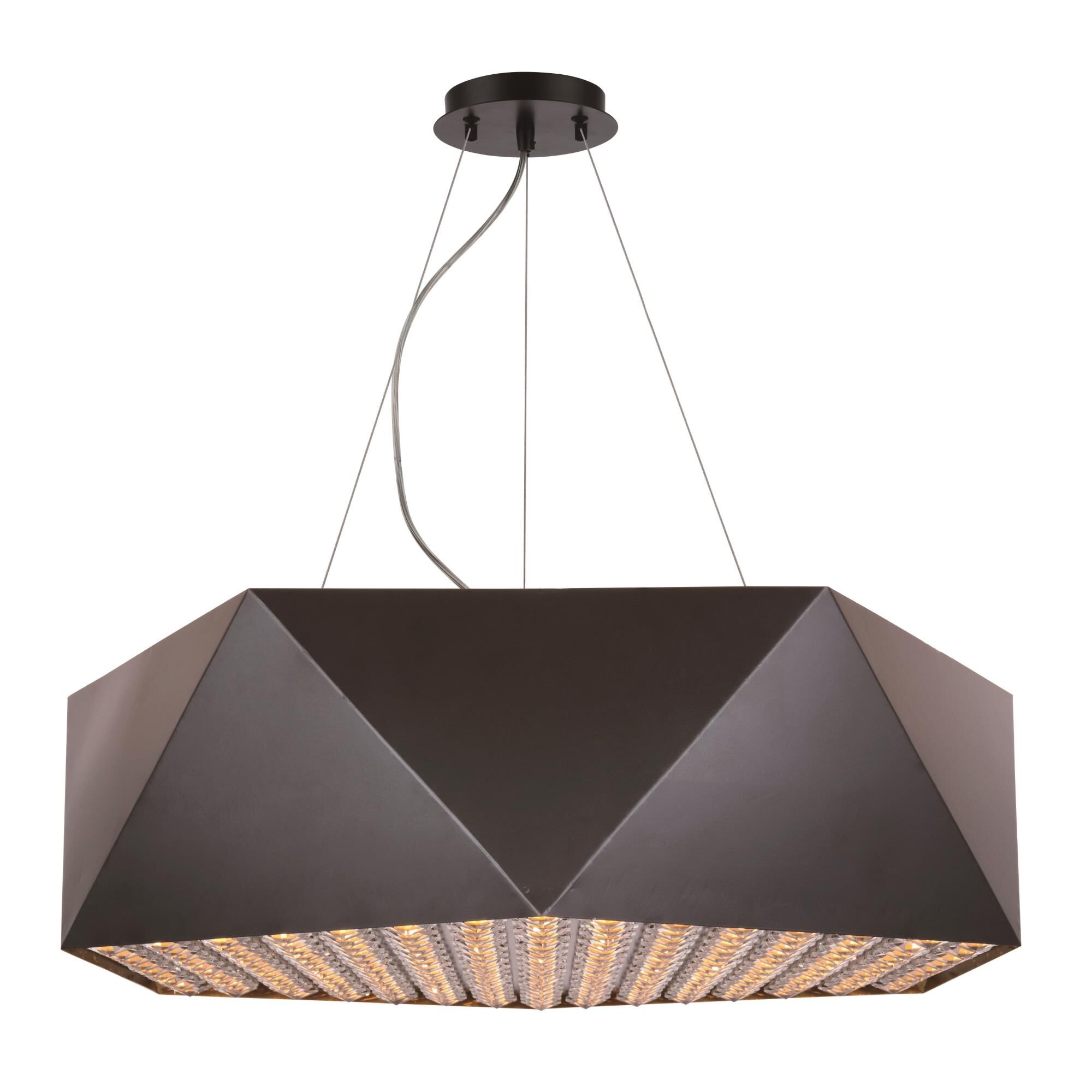 Shown in Flat Black - Gold finish and Royal Cut Clear crystal 