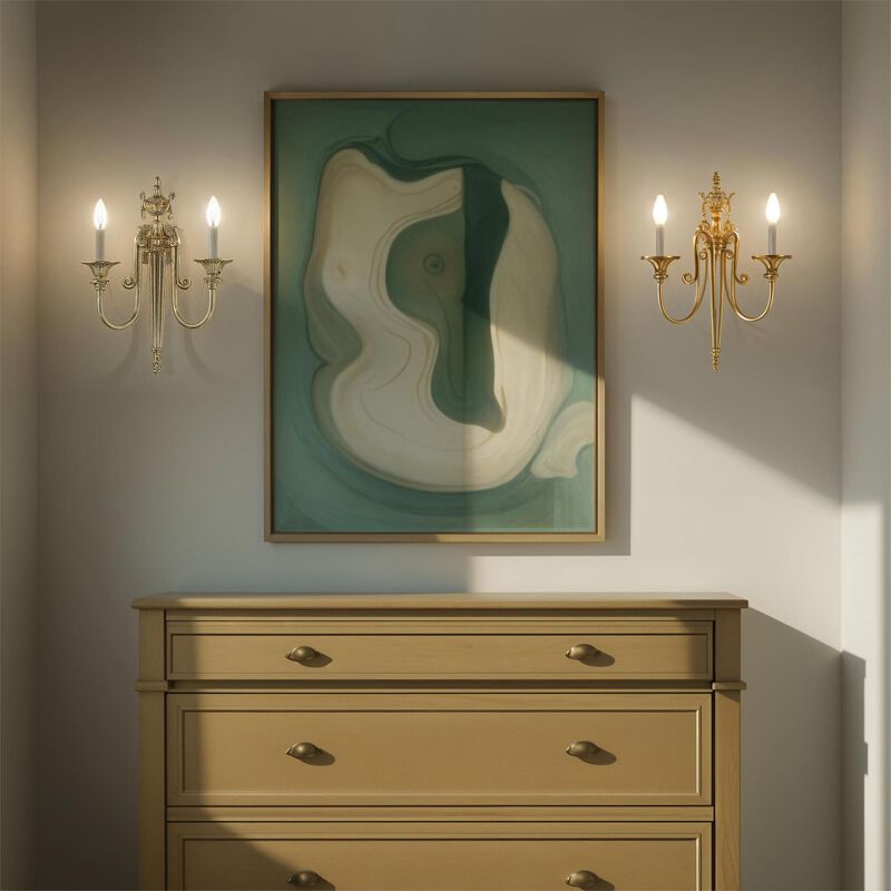 Cast Brass Wall Mount 20 Inch 2 Light Bath Vanity Light by Crystorama