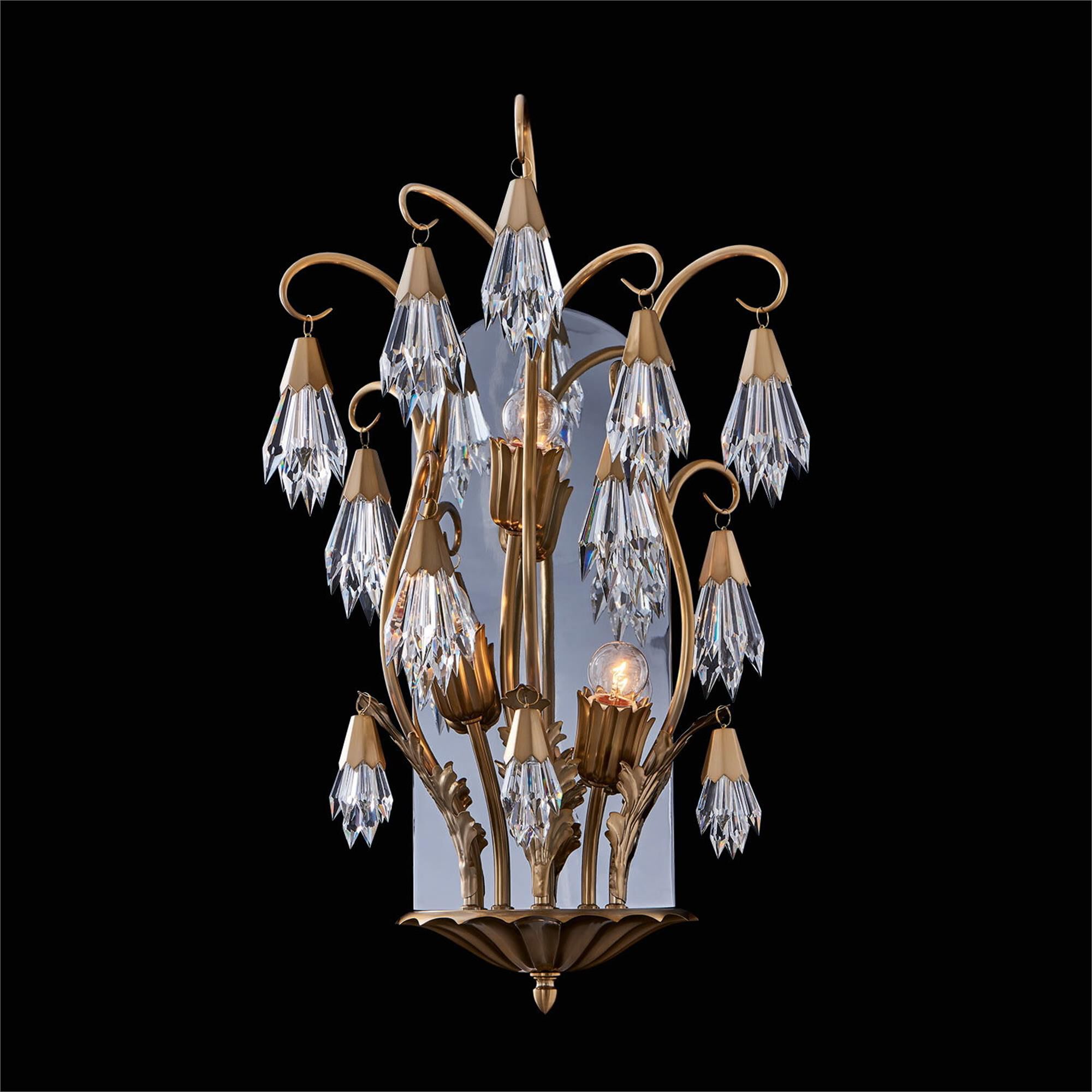 Shown in Winter Brass finish and Firenze Clear crystal