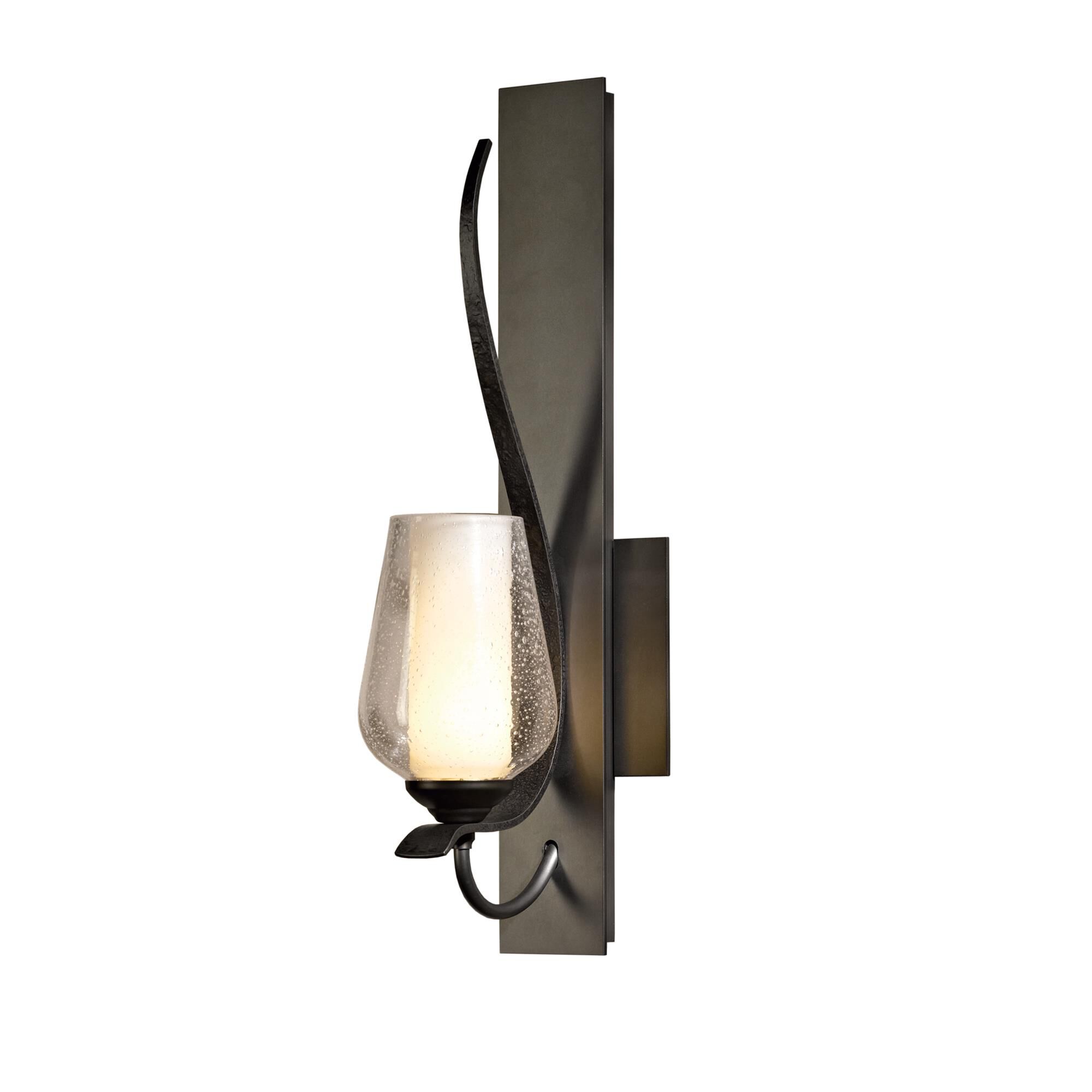 Shown in Dark Smoke finish and Opal And Seeded glass