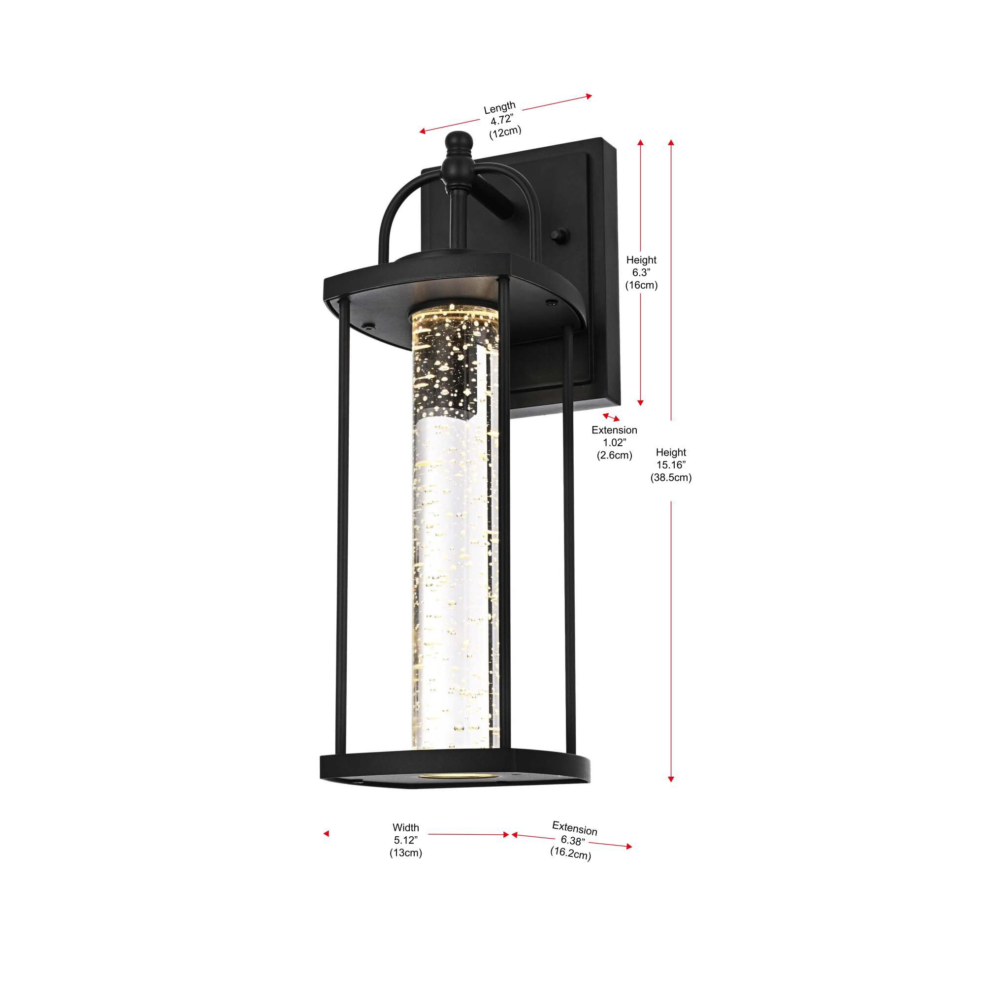 Shown in Black finish and Clear glass