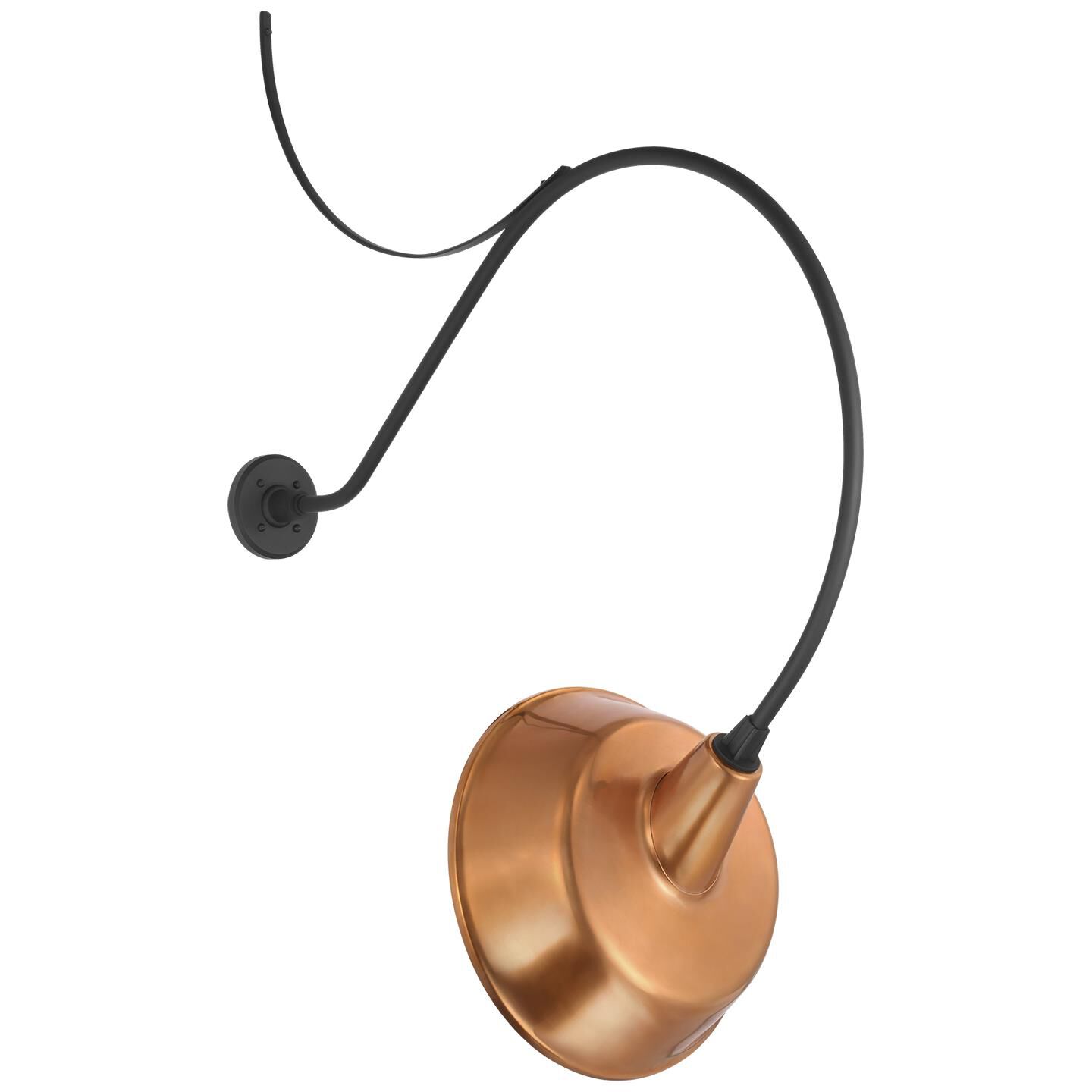 Shown in Matte Black finish and Copper shade