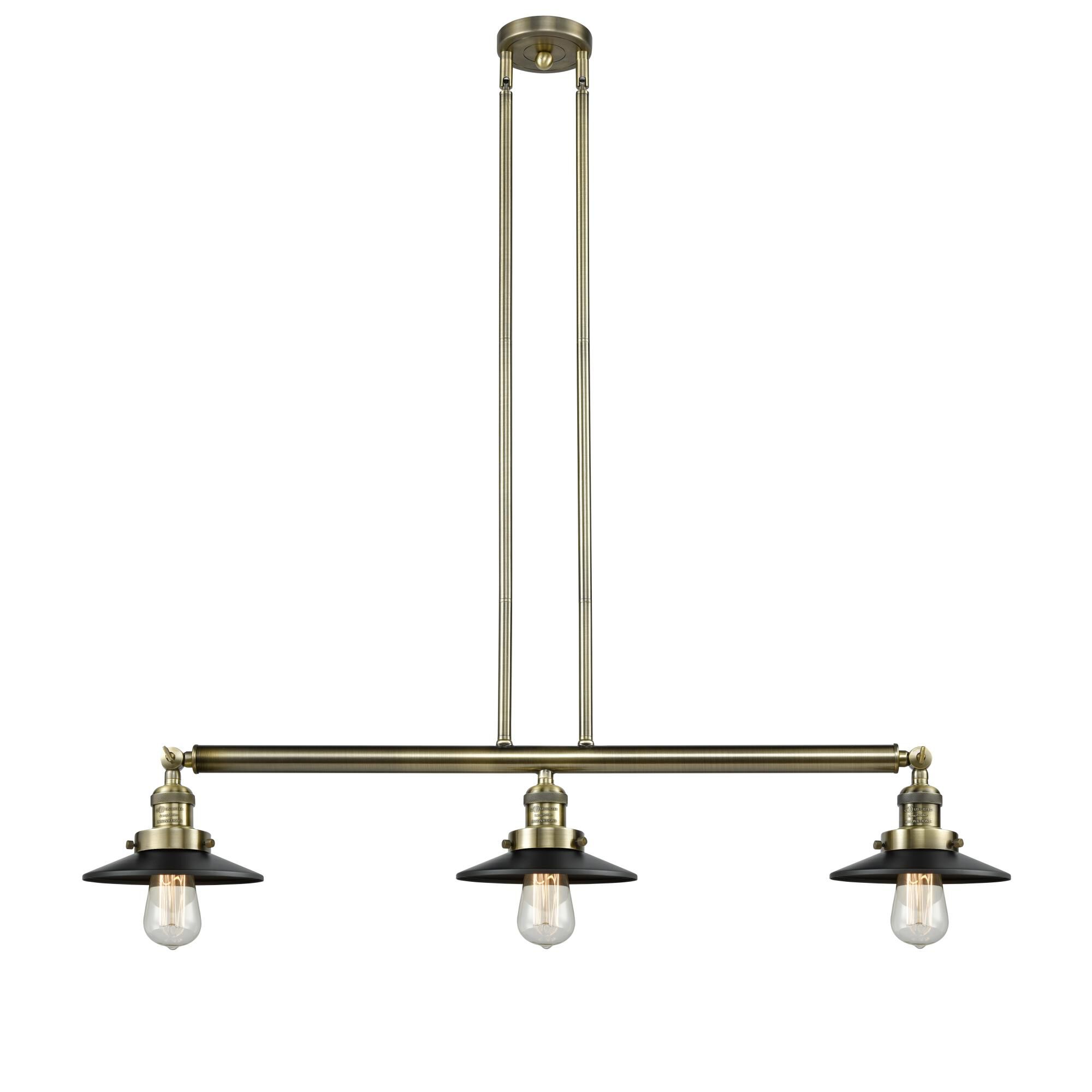 Bruno Marashlian Railroad 36 Inch 3 Light Linear Suspension Light by Innovations Lighting