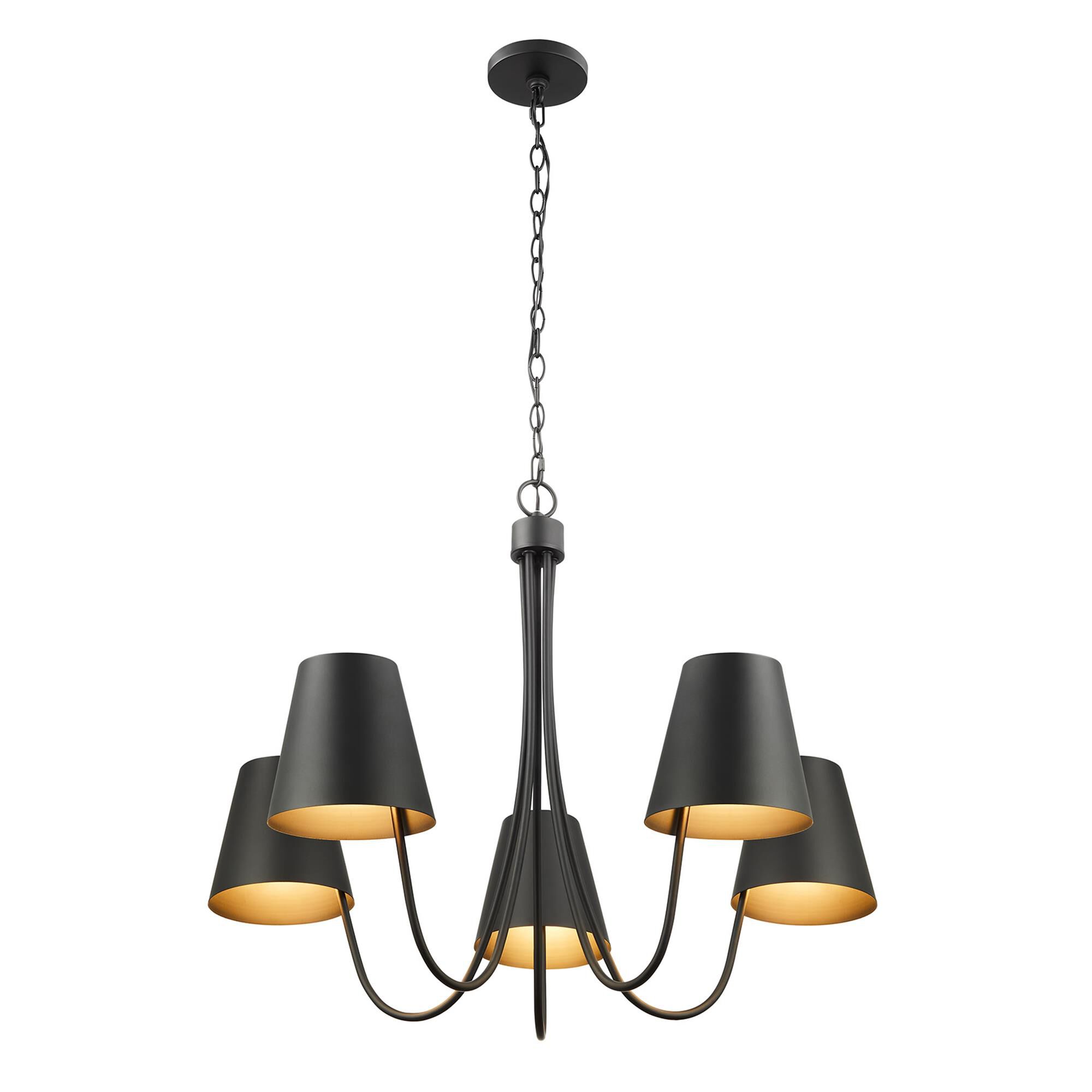 Shown in Matte Black finish and Metal shade