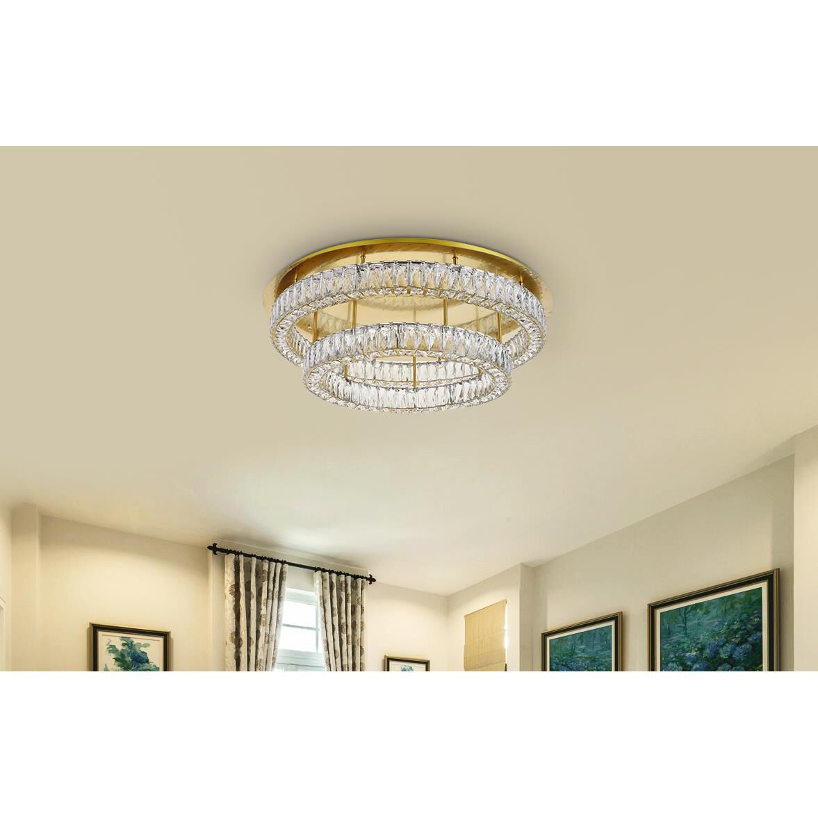 Monroe Semi Flush Mount by Elegant Lighting
