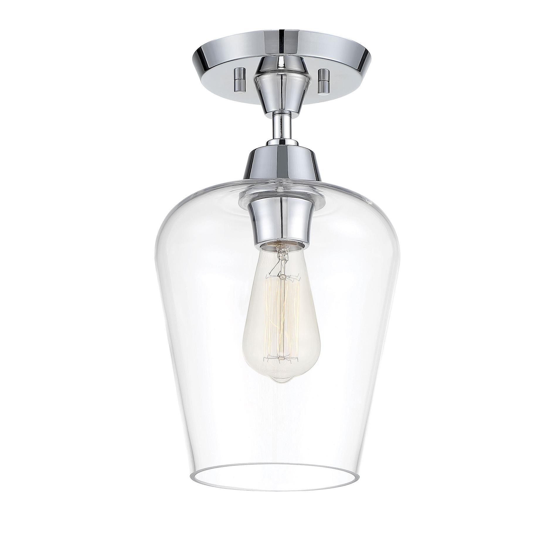 Shown in Polished Chrome finish and Clear glass 