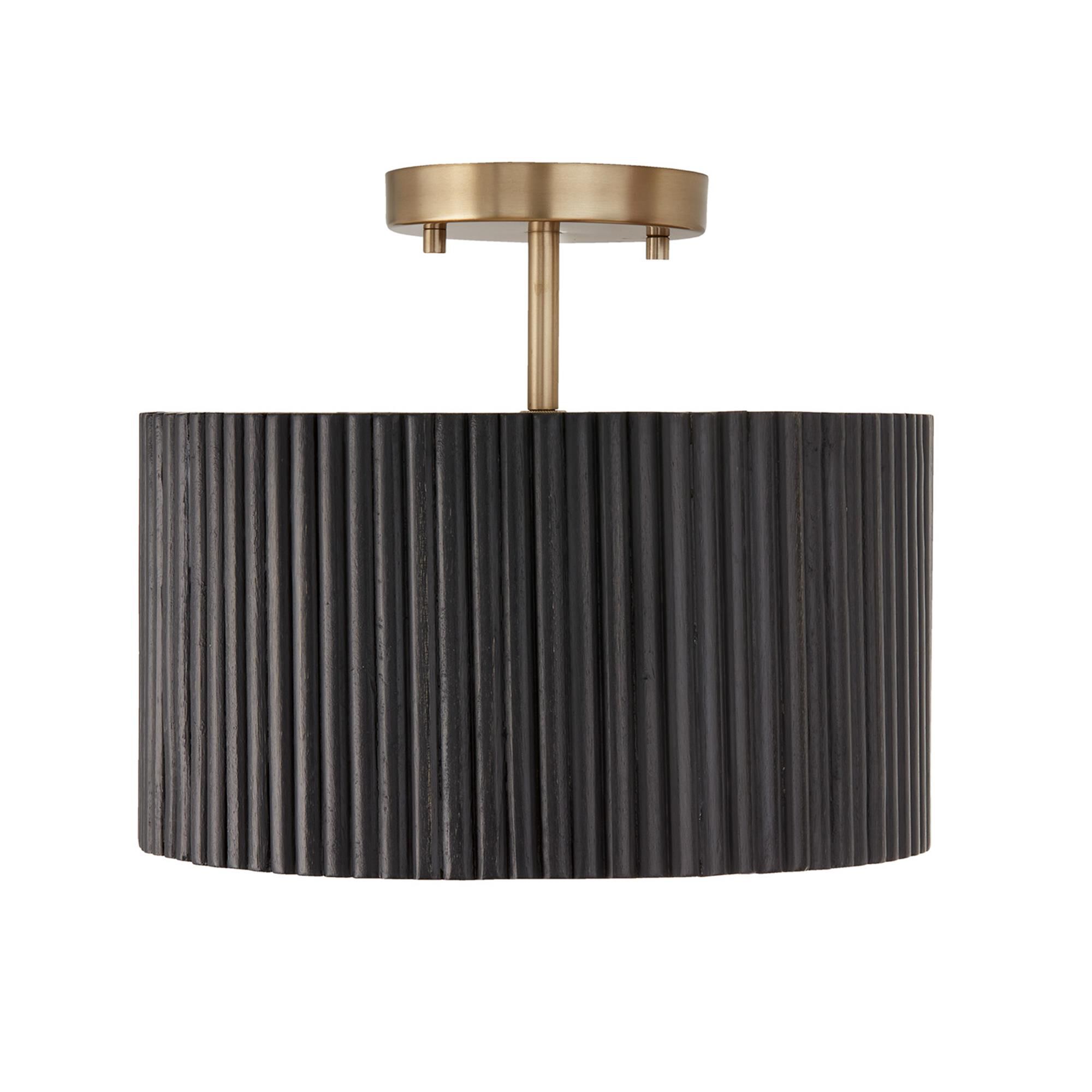 Shown in Black Stain And Matte Brass finish