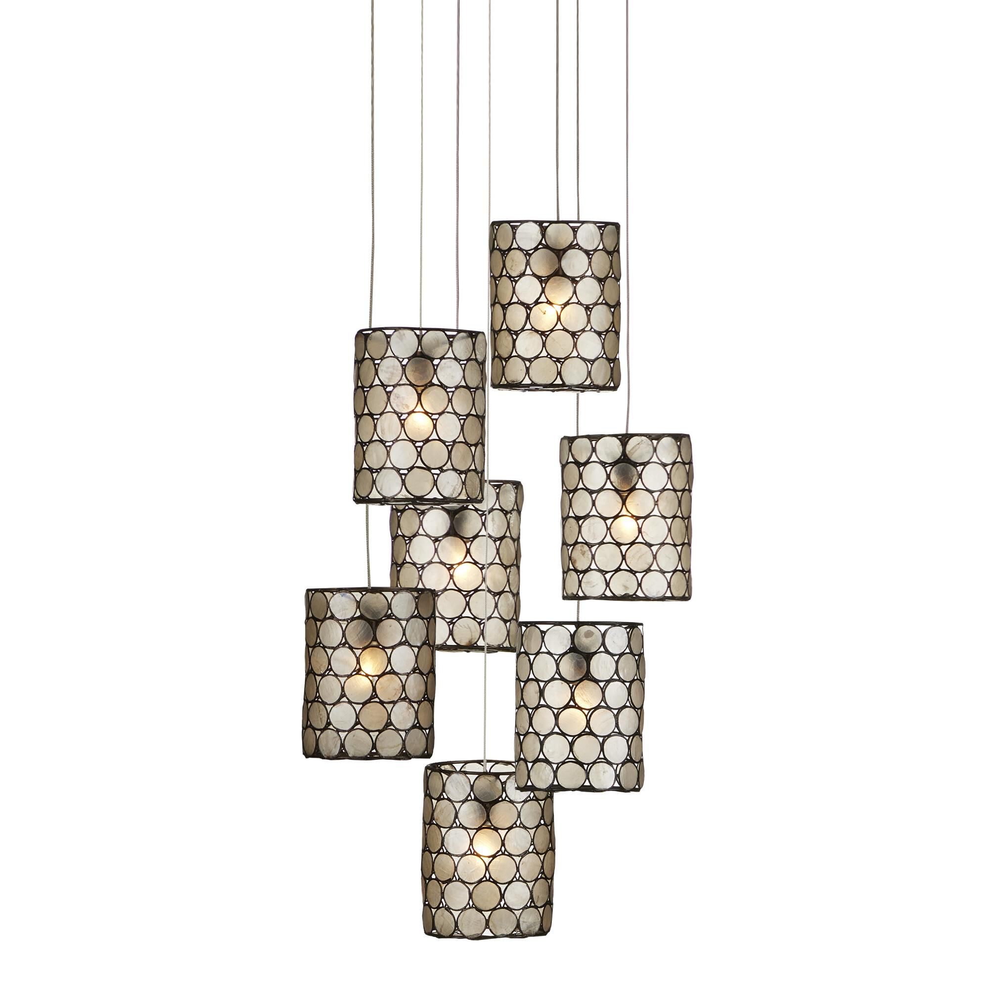 Regatta 15 Inch 7 Light LED Multi Light Pendant by Currey and Company