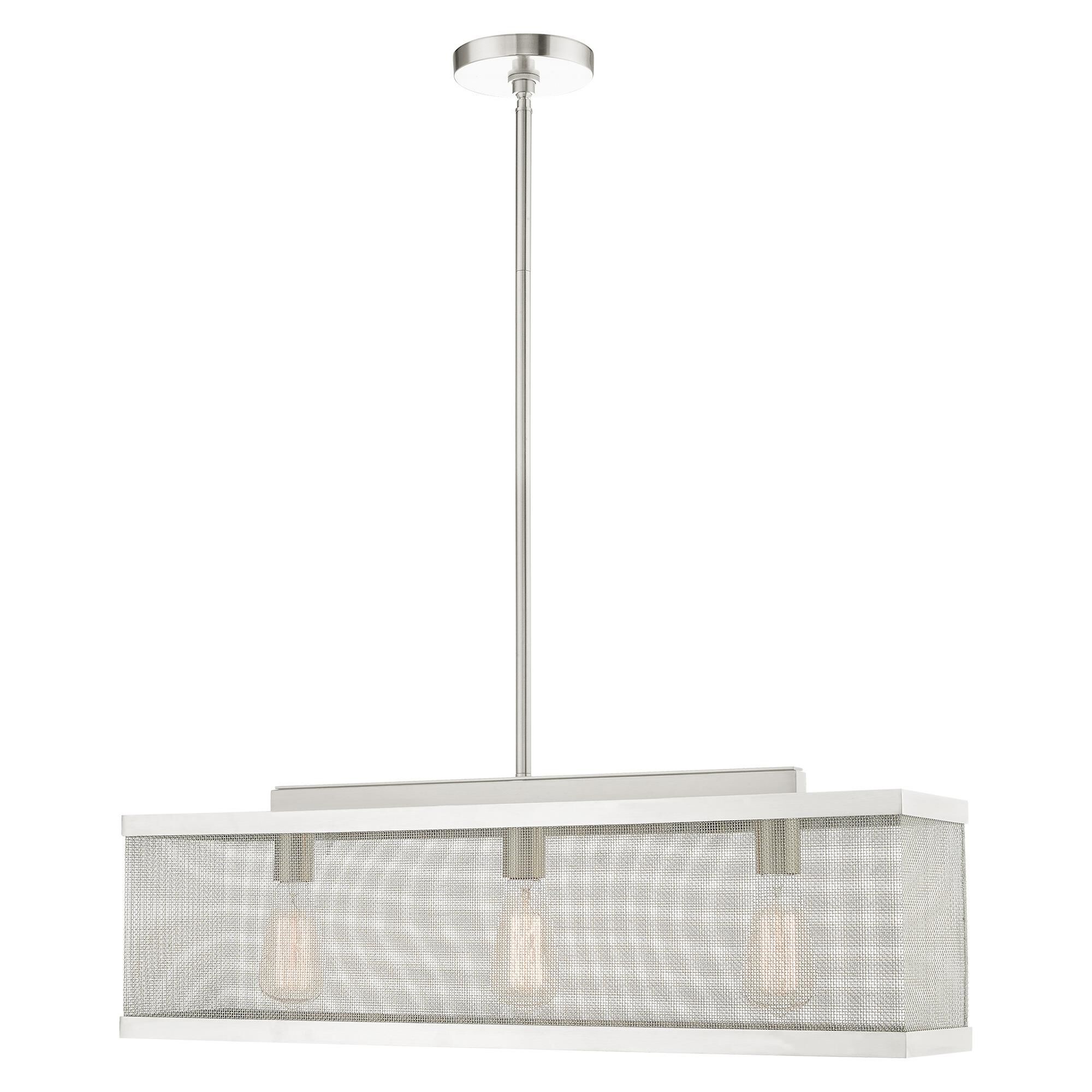 Industro 30 Inch 3 Light Linear Suspension Light by Livex Lighting