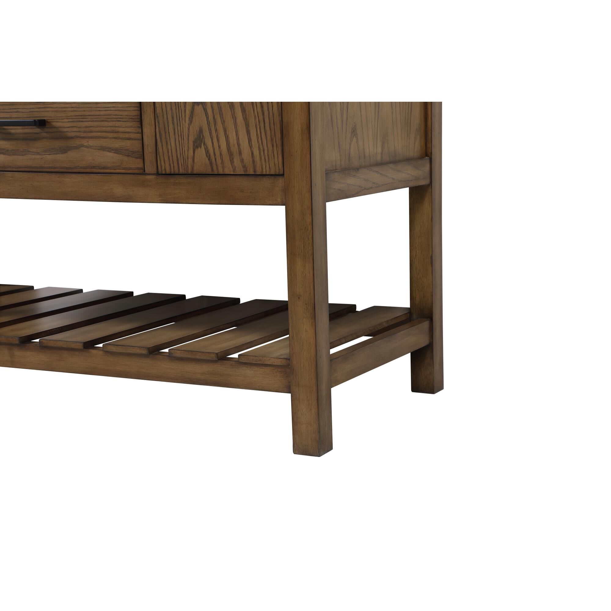 Shown in Driftwood finish and Without Backsplash accent