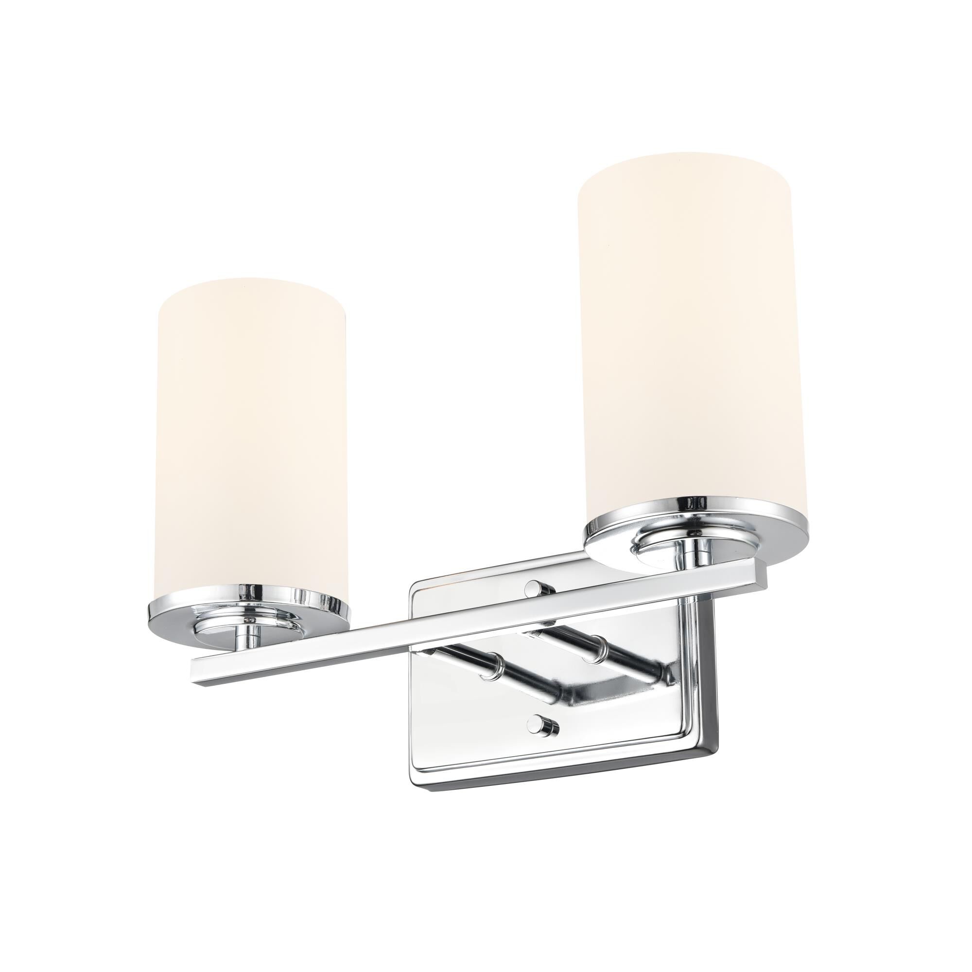 Shown in Chrome finish and Etched White glass