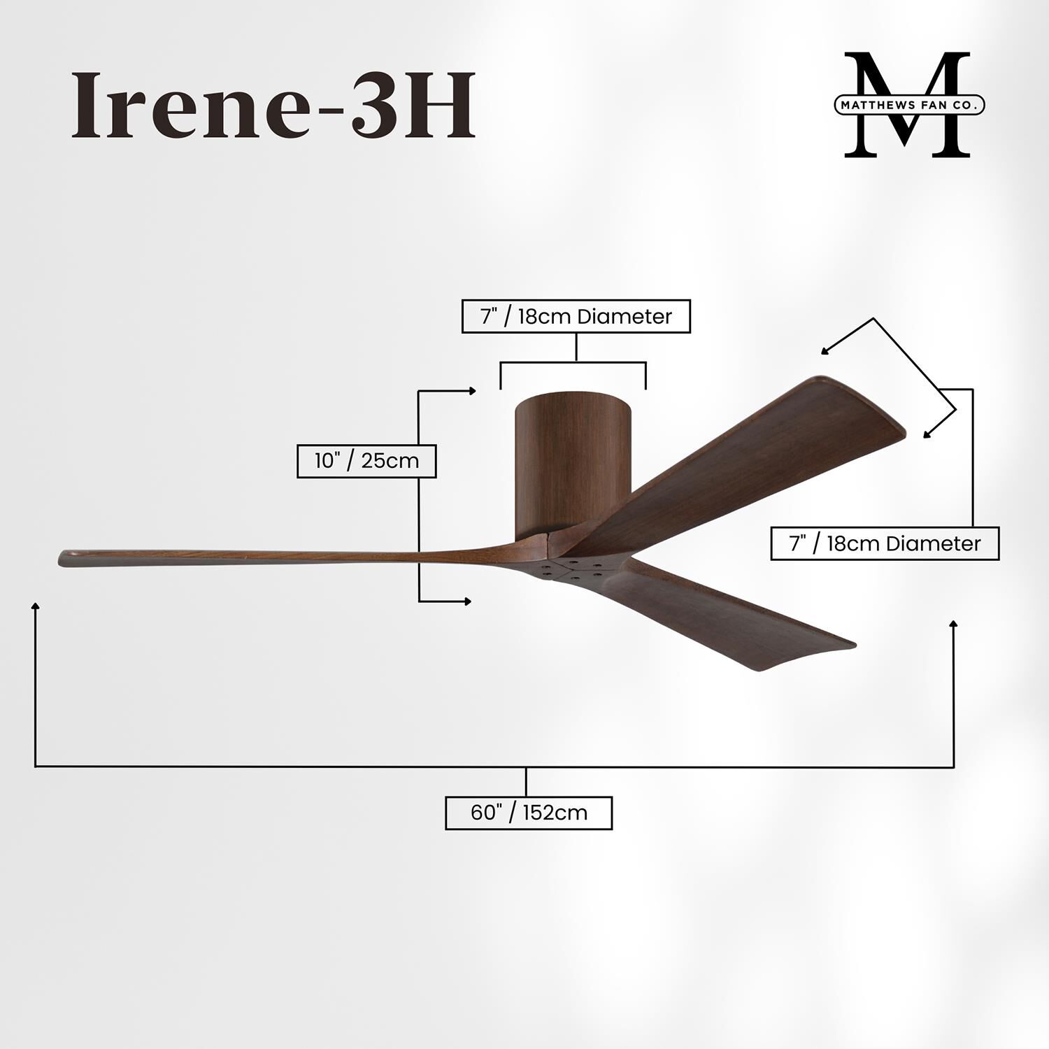 Irene 60 Inch Flush Mount Fan by Matthews Fan Company