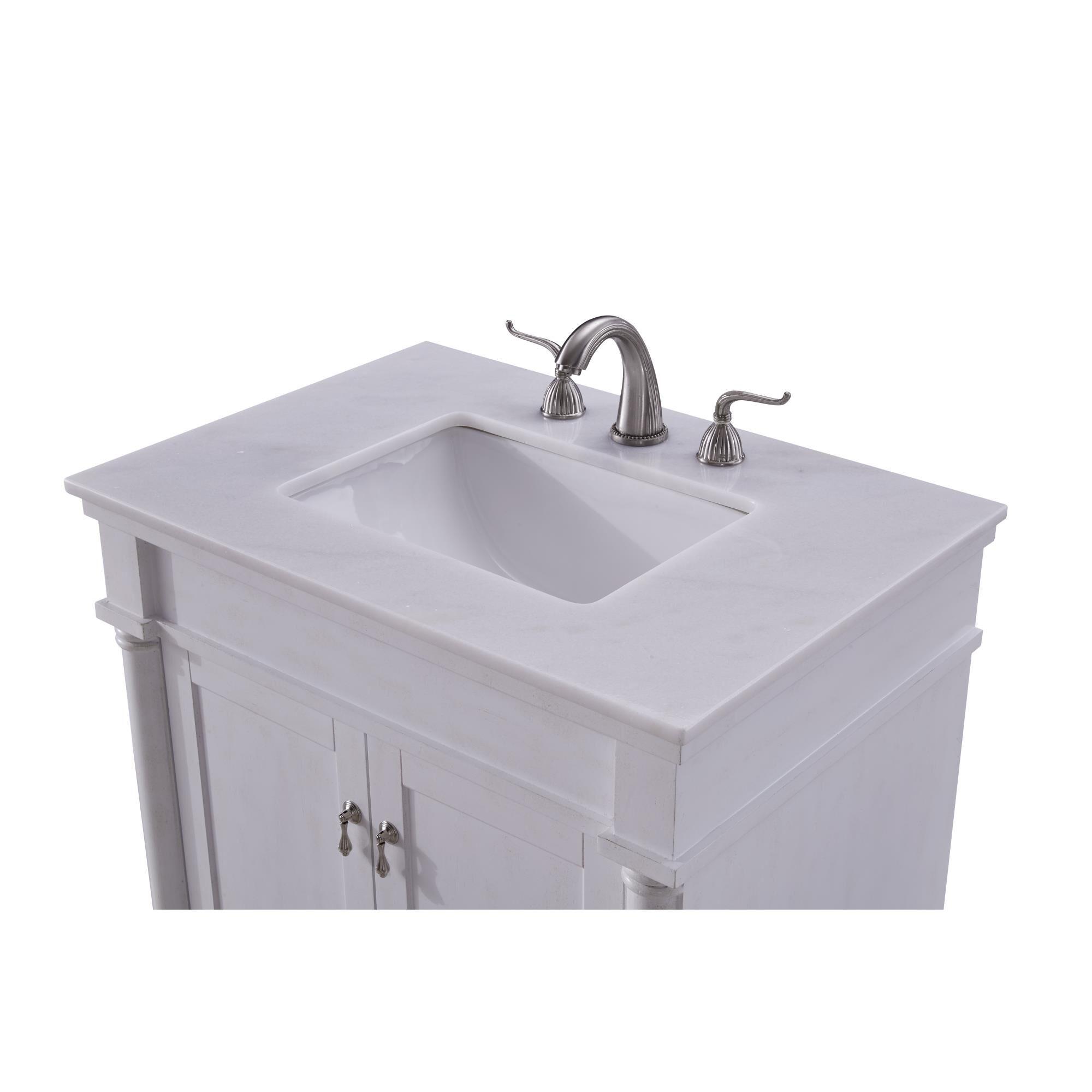 Shown in Antique White finish