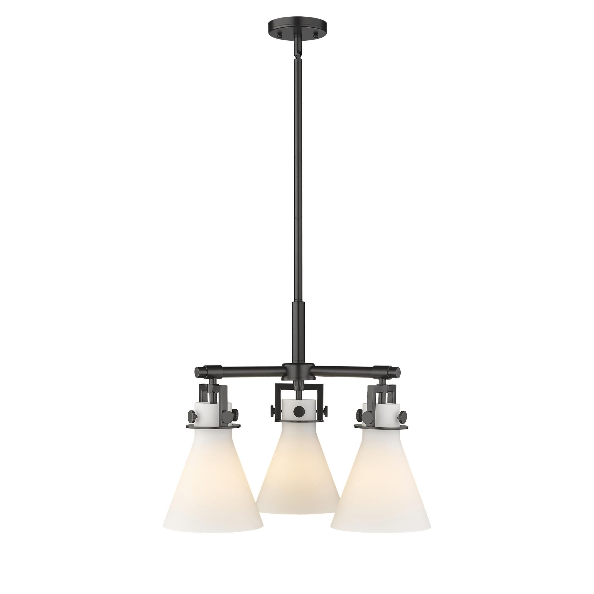 Shown in Matte Black finish and Matte White glass